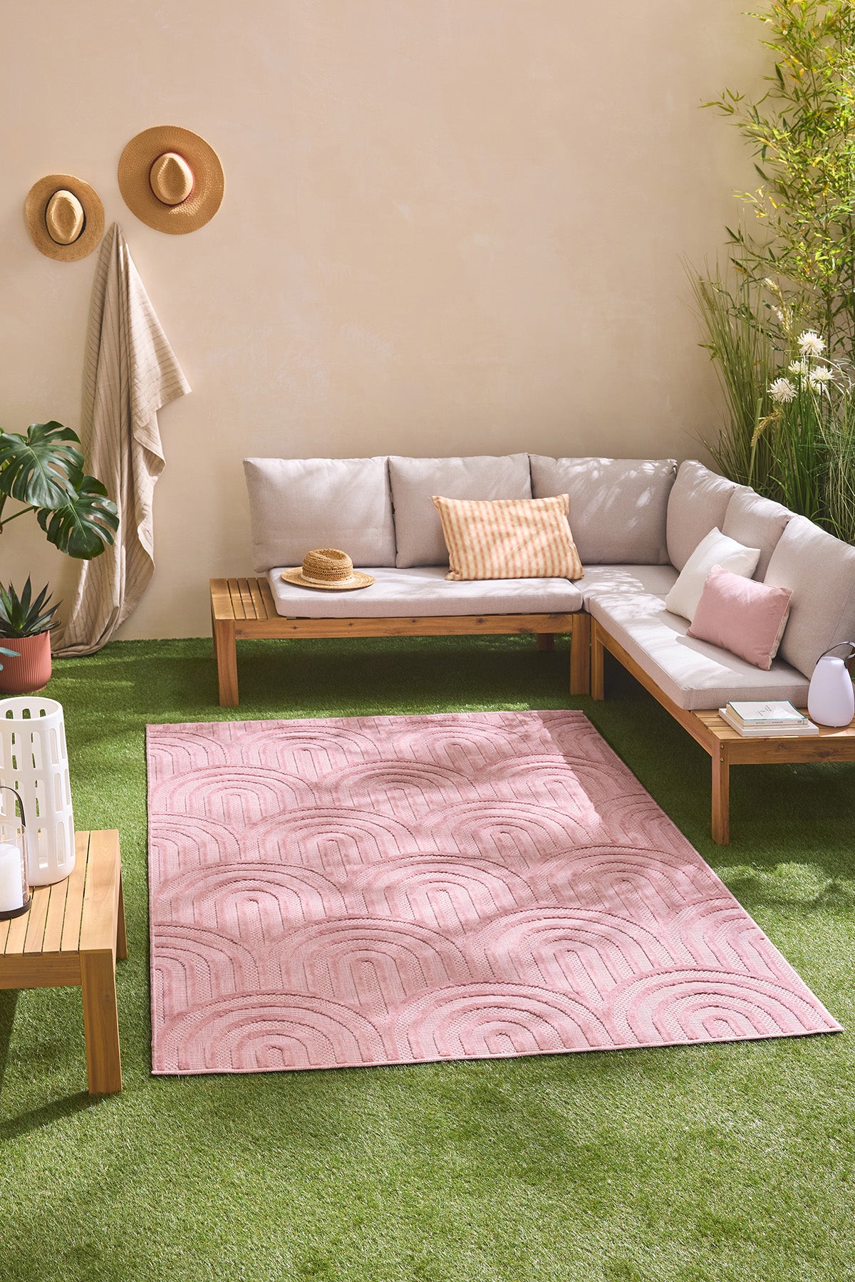 Tapis rose - Santorini