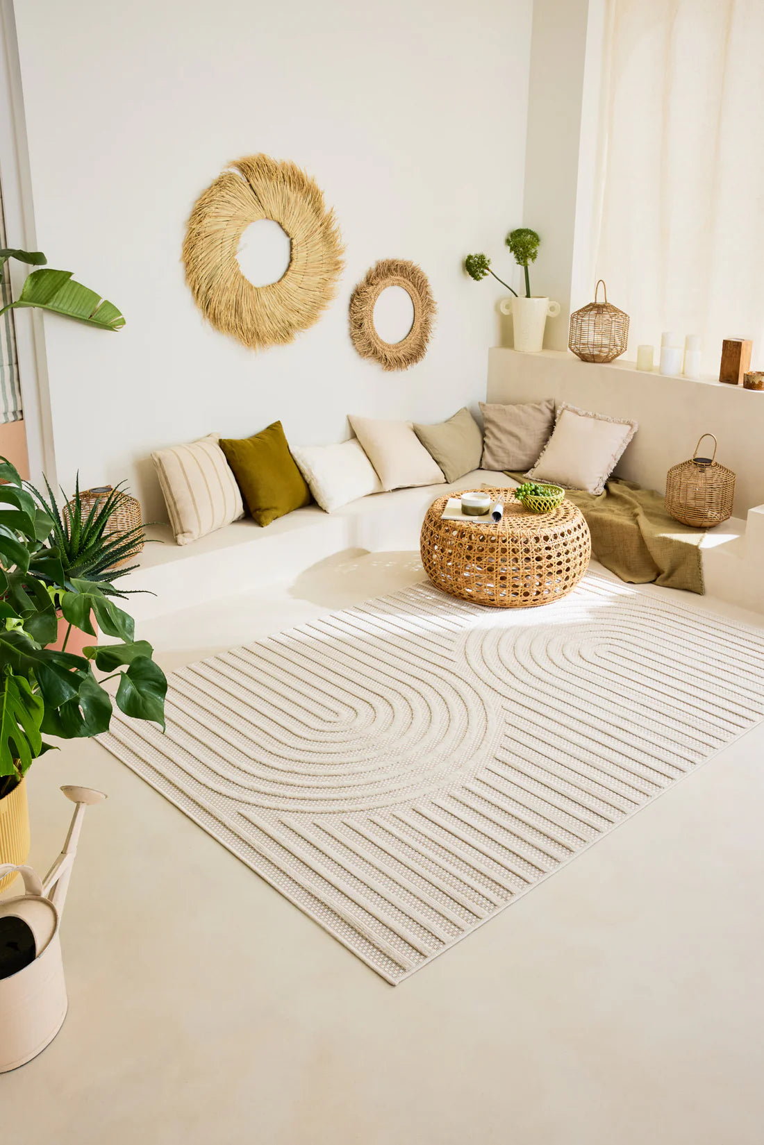Tapis intérieur/extérieur SANTORINI blanc