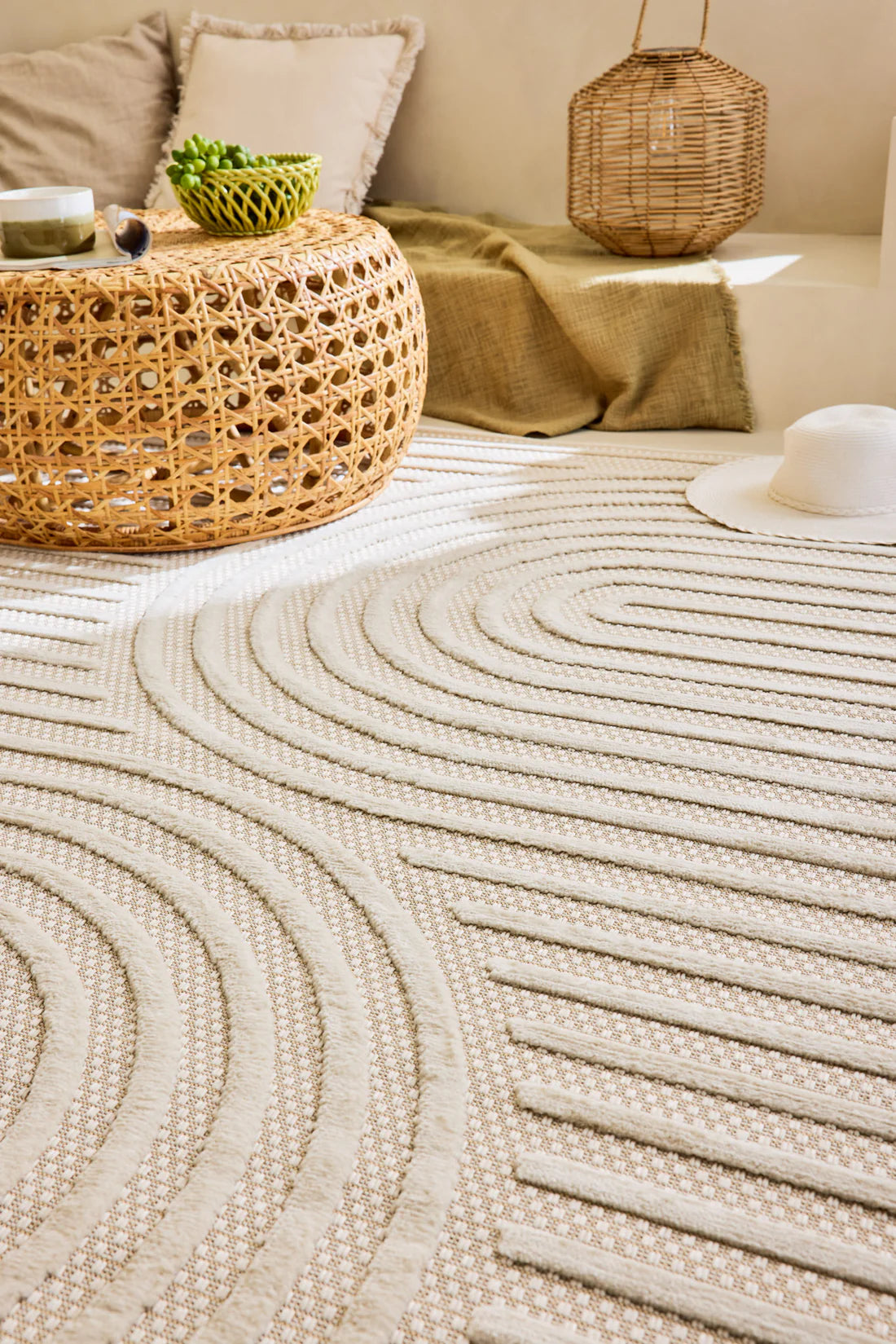 Tapis intérieur/extérieur SANTORINI blanc