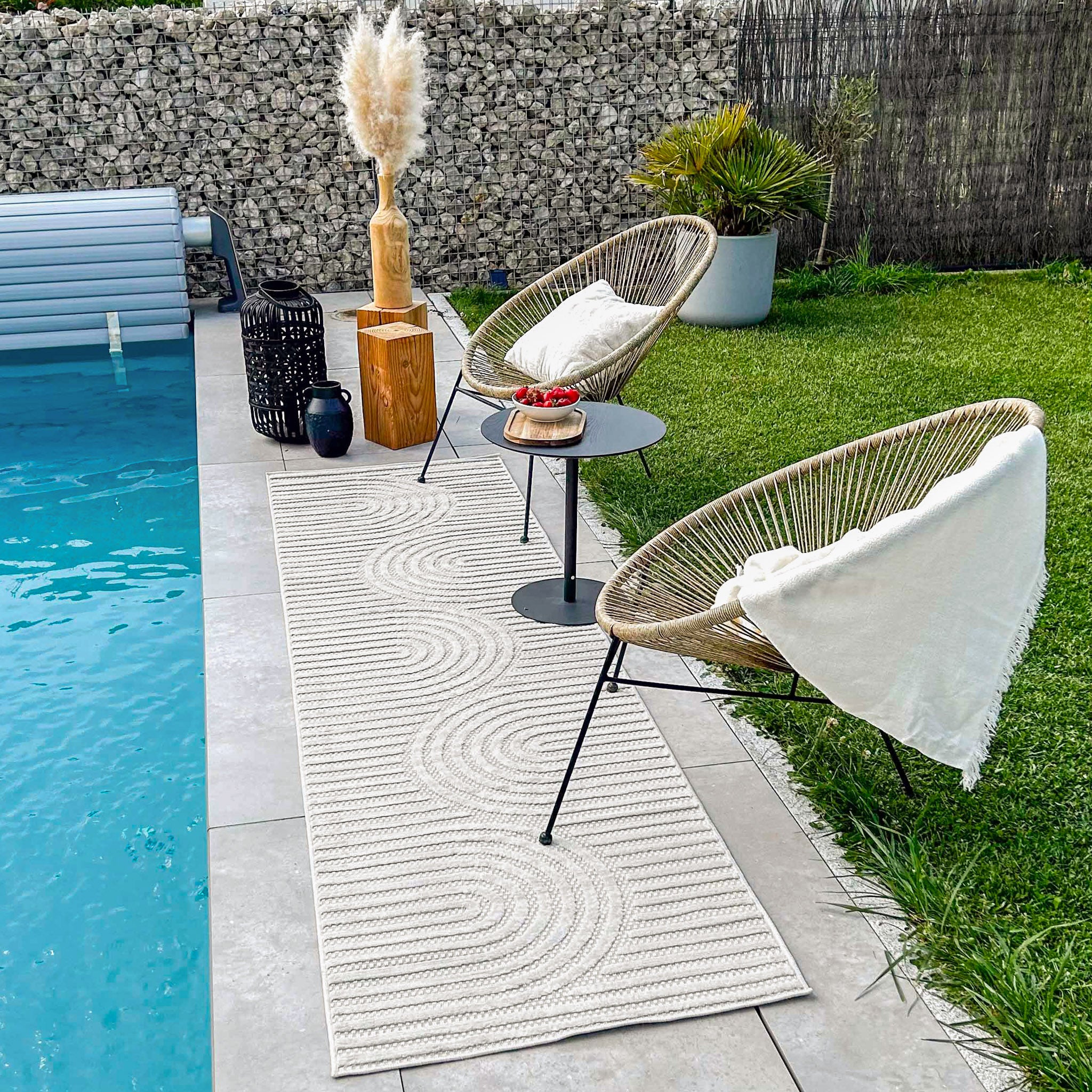 Tapis intérieur/extérieur blanc - Santorini