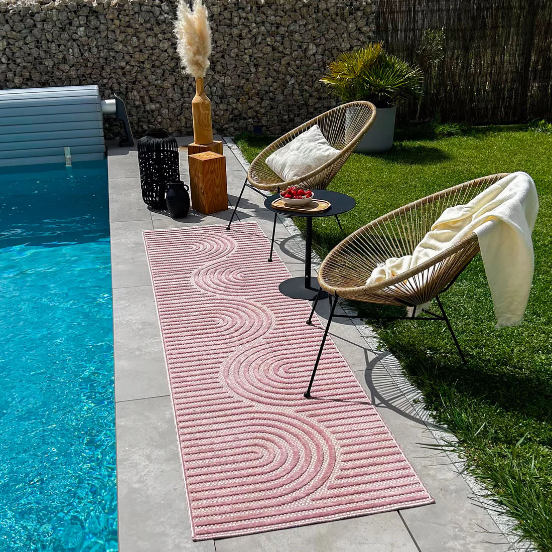Tapis intérieur/extérieur SANTORIN rose