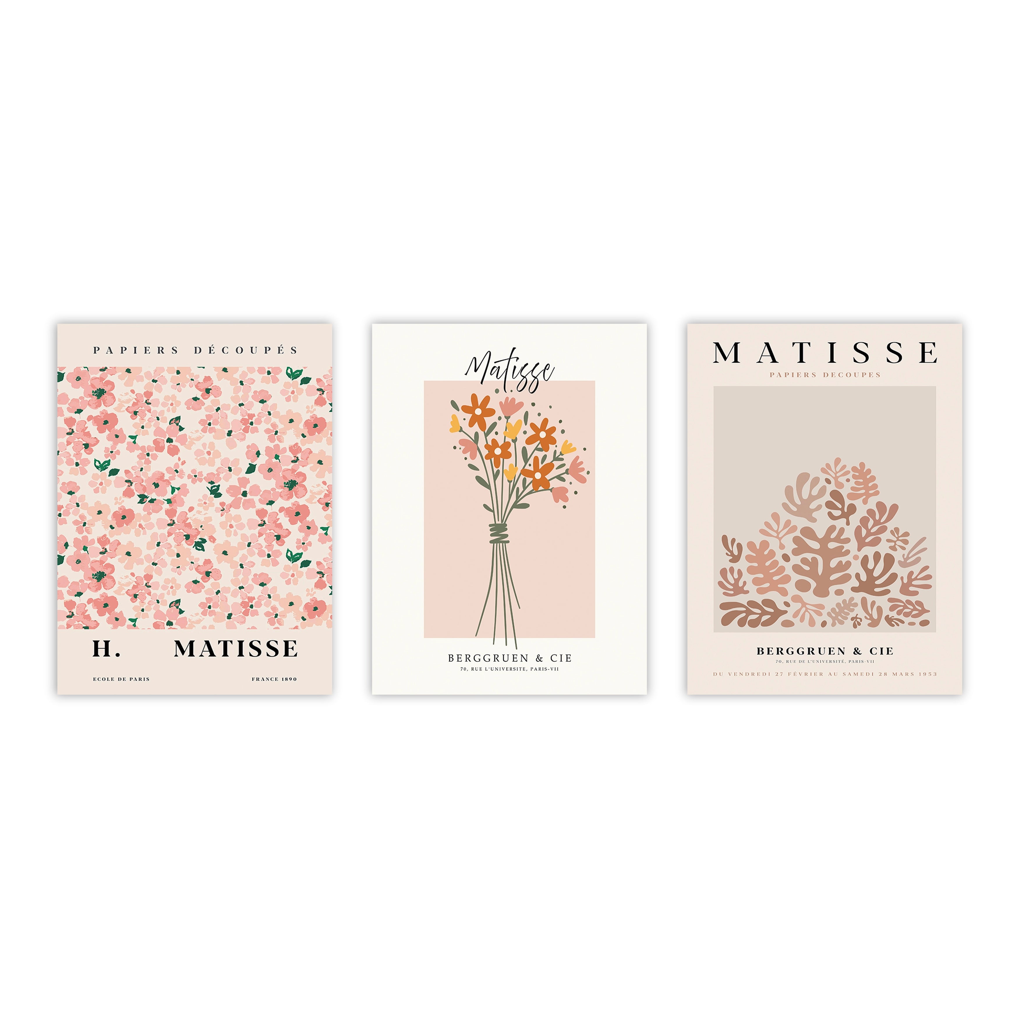 Lot de 3 affiches décoratives 187