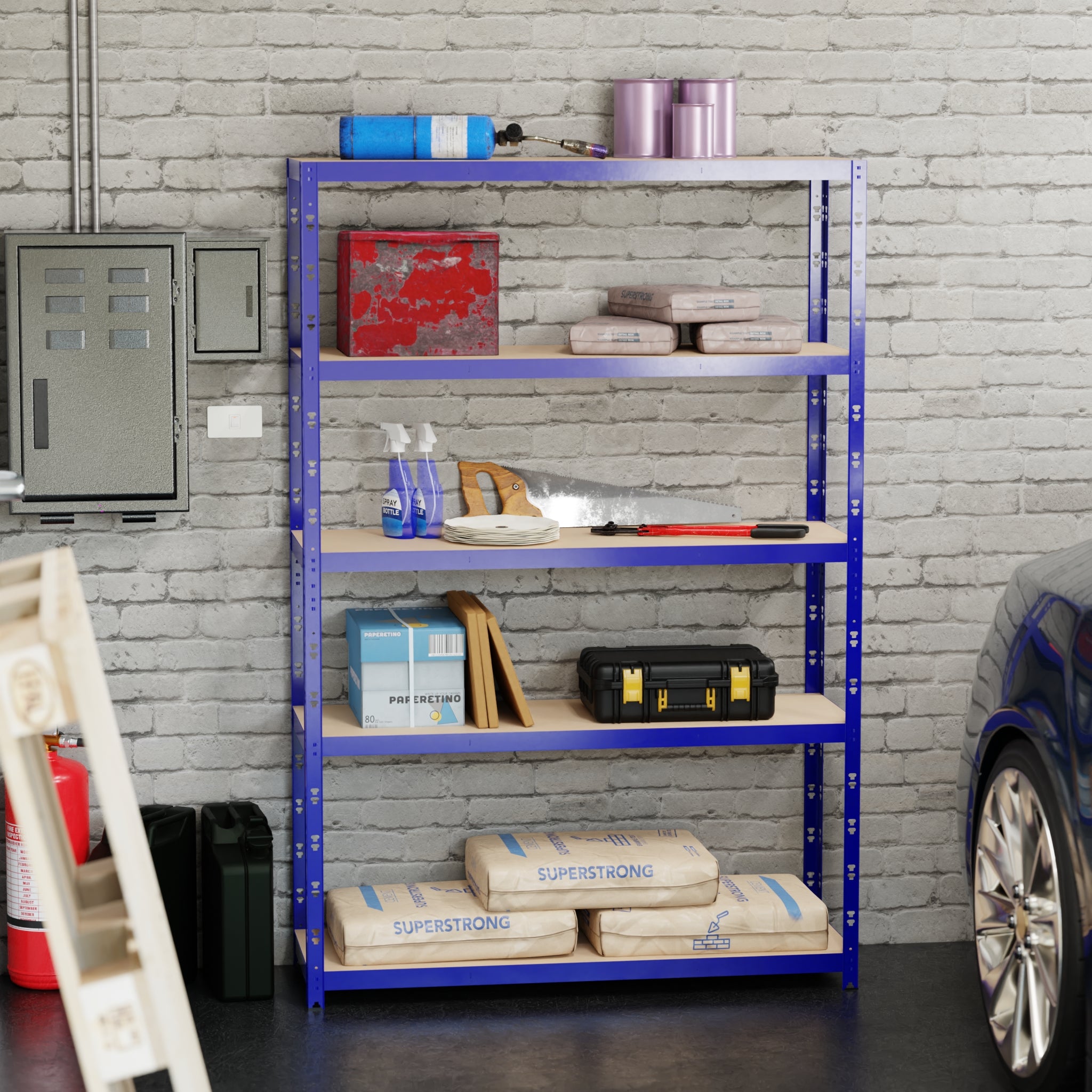 Etagere de Rangement Charges Lourdes 180x120x40cm