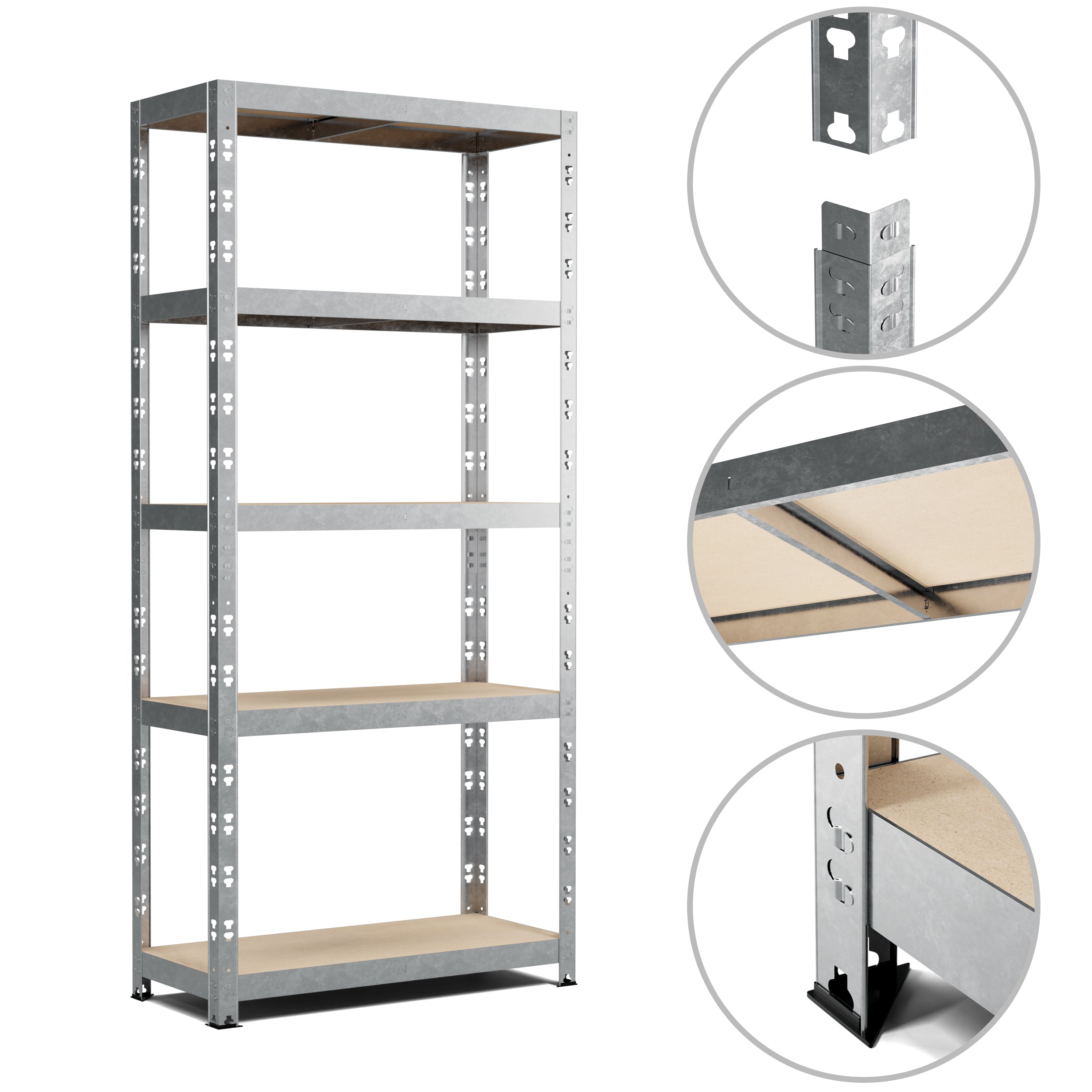 Lot de 2 Etagères de rangement Charges Lourdes 150x70x30cm