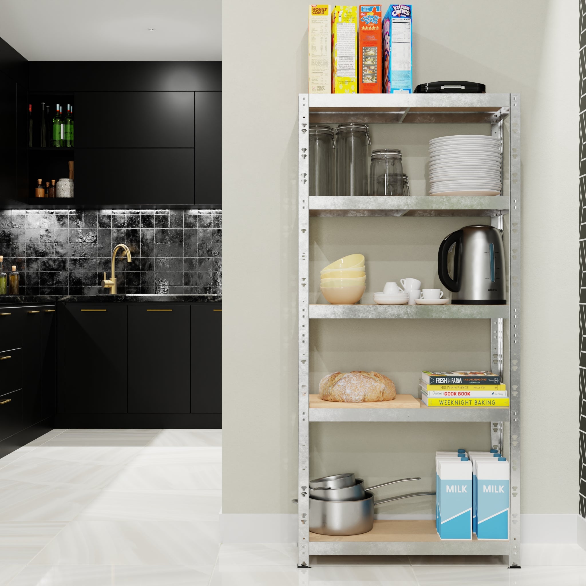 Lot de 2 Etagères de rangement Charges Lourdes 150x70x30cm