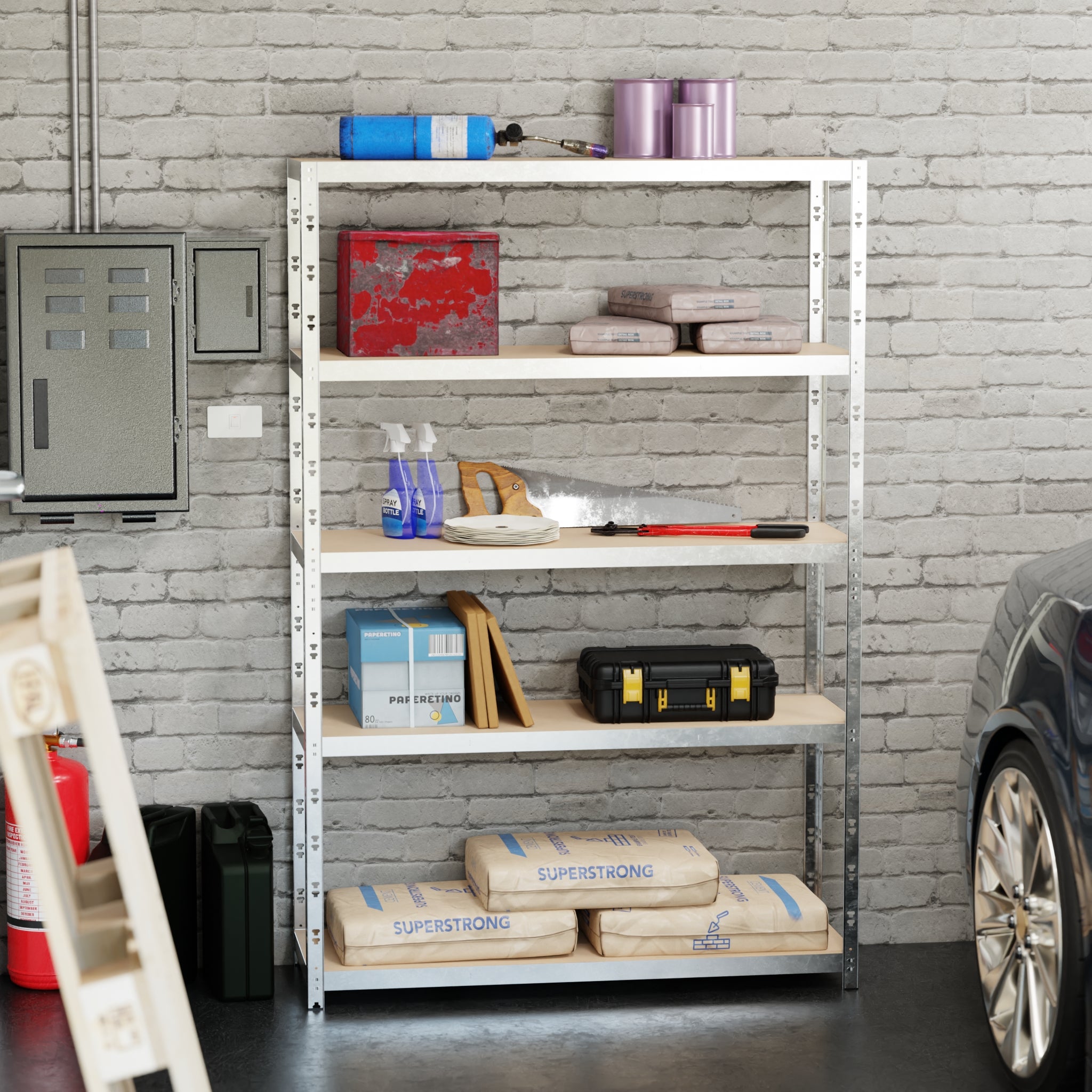 Etagere de Rangement Charges Lourdes 180x120x40cm