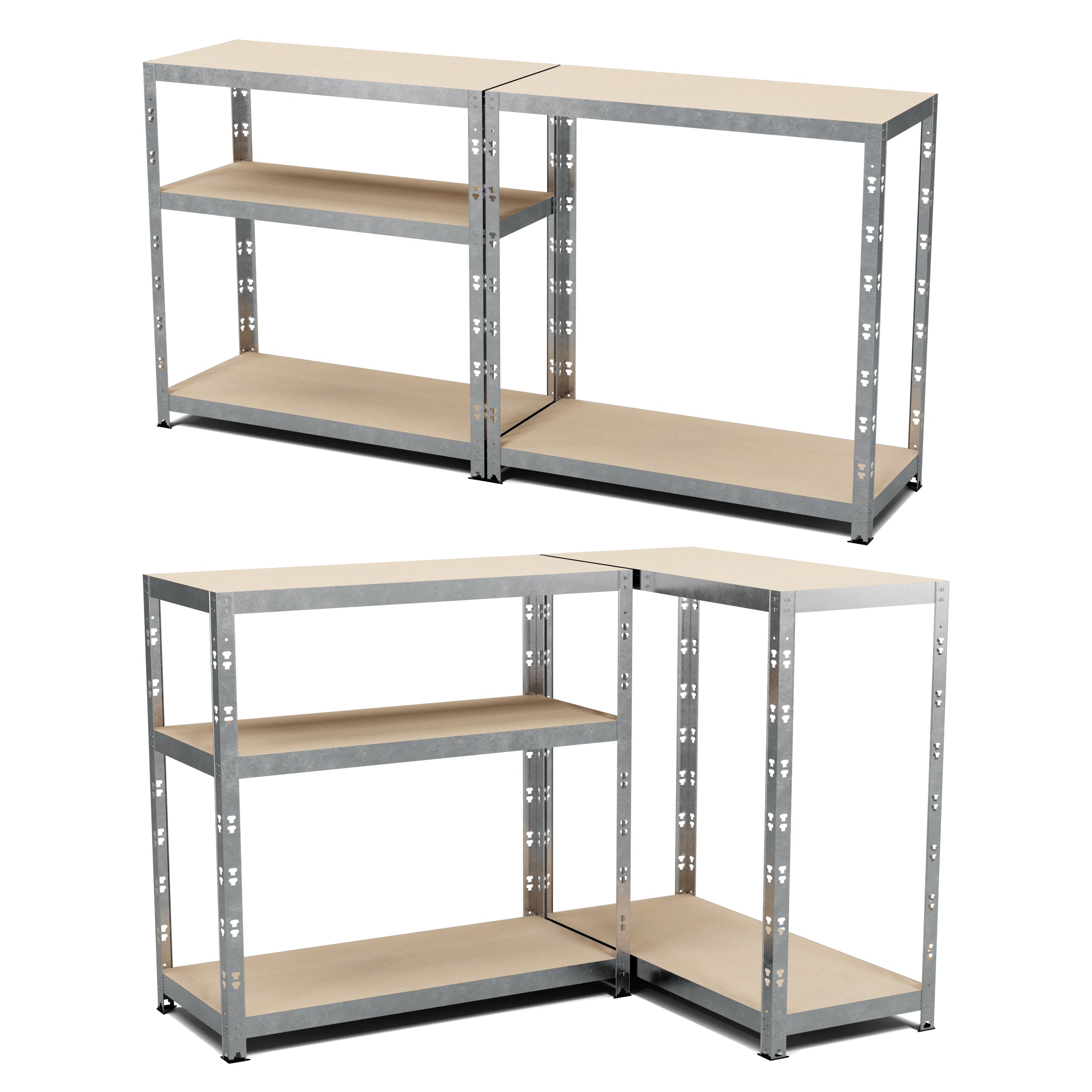 Etagère de Rangement Charges Lourdes 180x90x40cm Gris