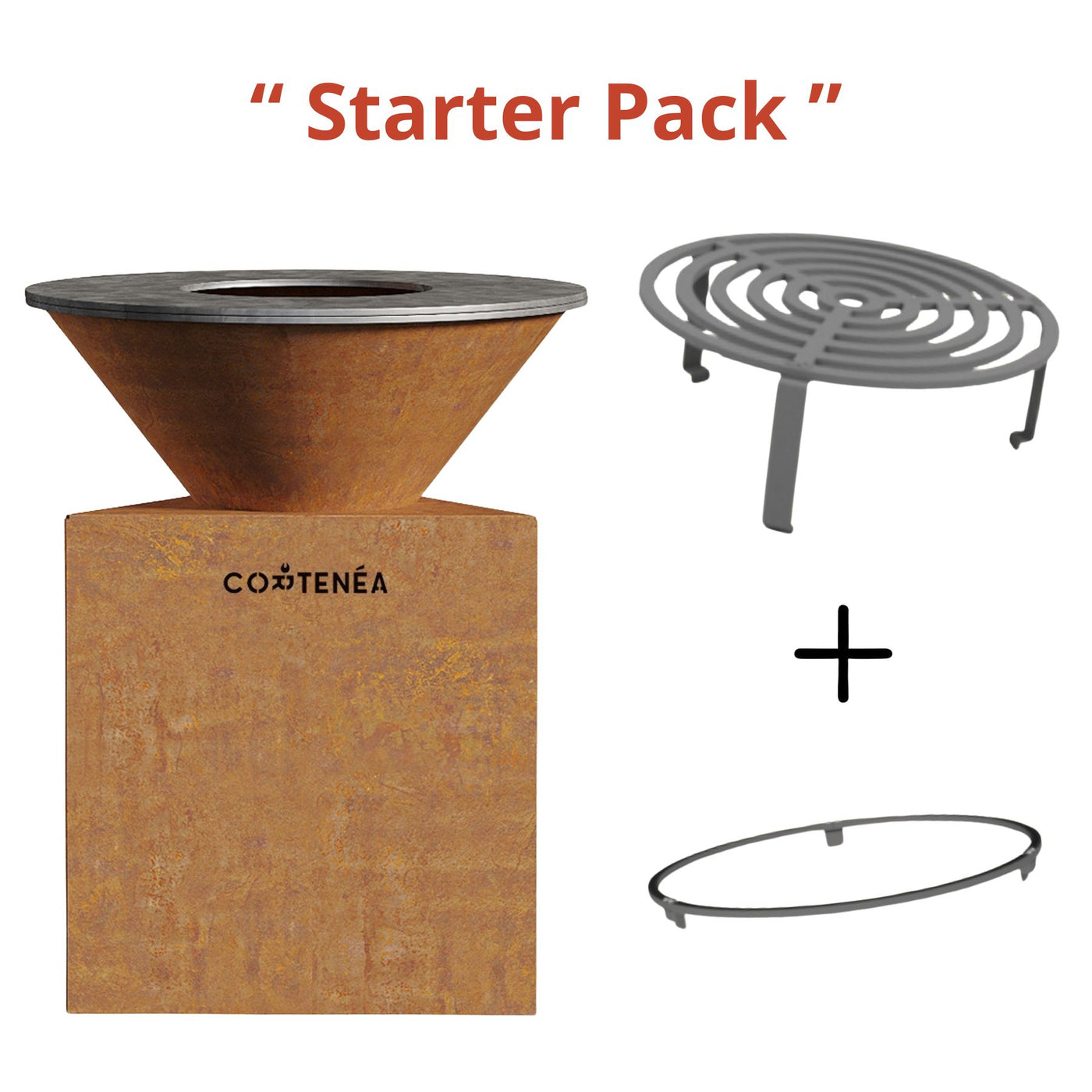 Pack Brasero plancha + grille + rebord en 100 cm