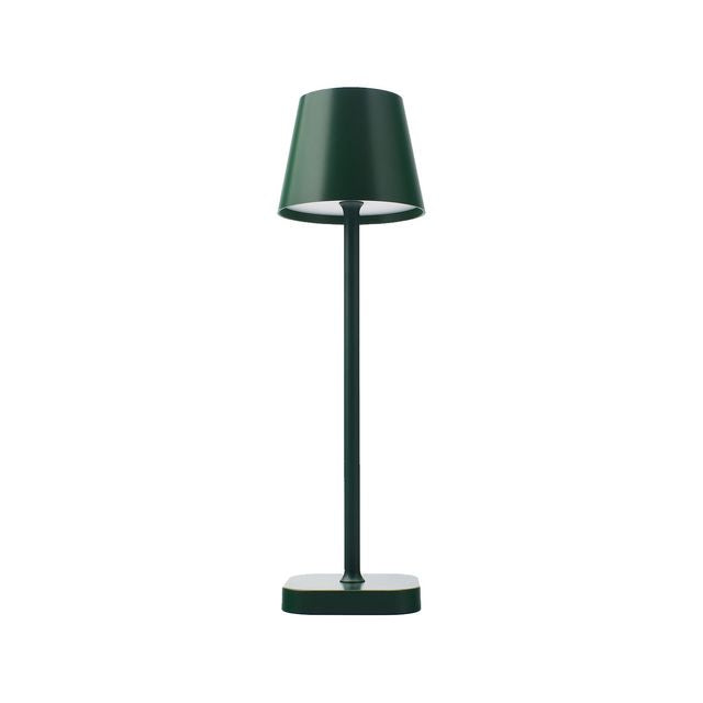 FlinQ - Lampe de table - Rechargeable - Intensité variable avec mode mémoire - 3 niveaux d'éclairage - 38 cm - Verte foncée