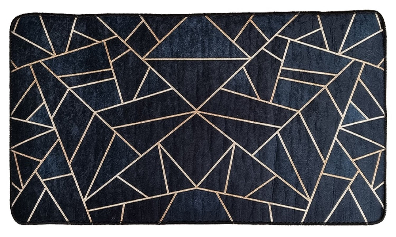 Tapis Grafic Noir Doré