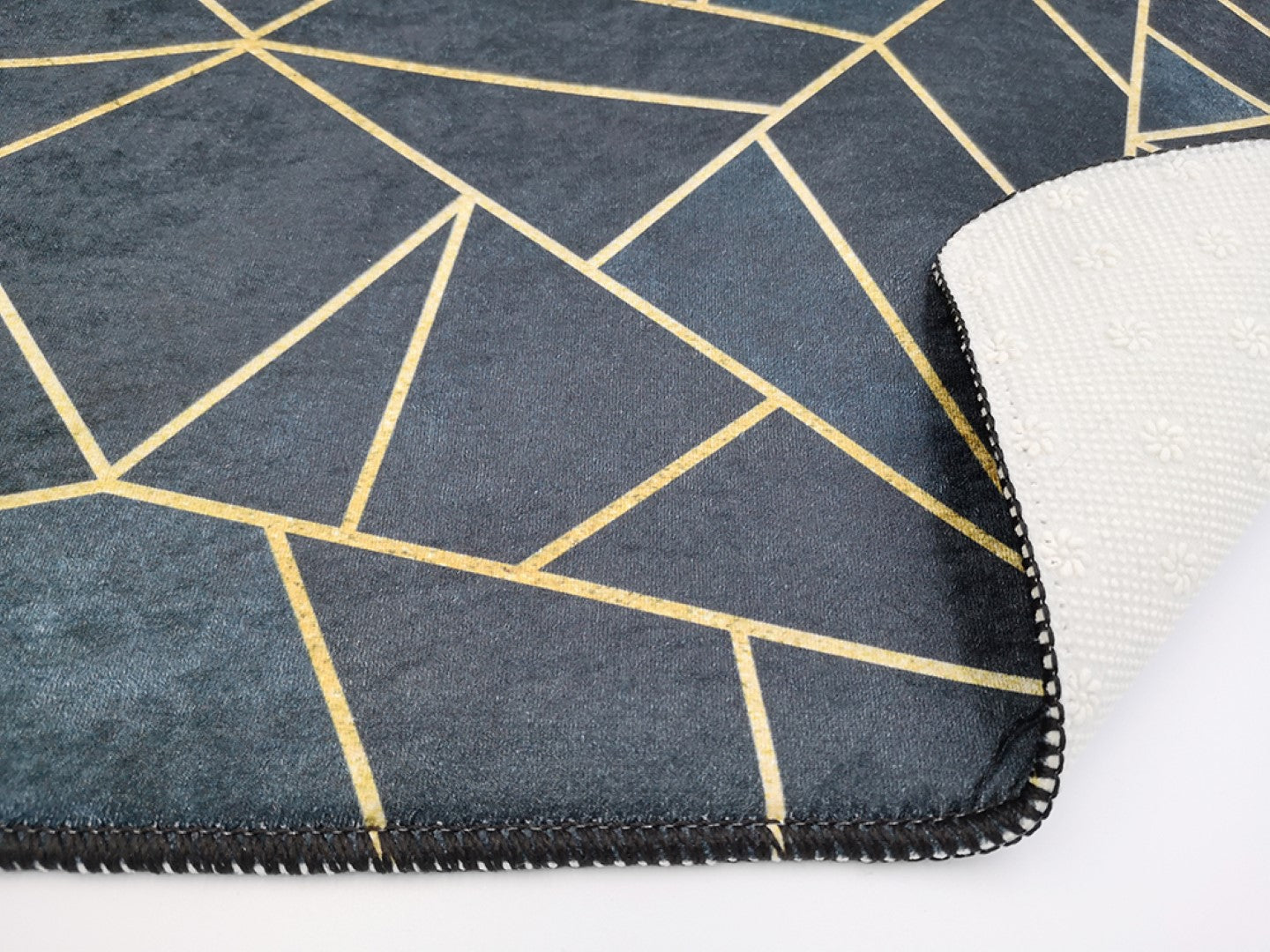 Tapis Grafic Noir Doré