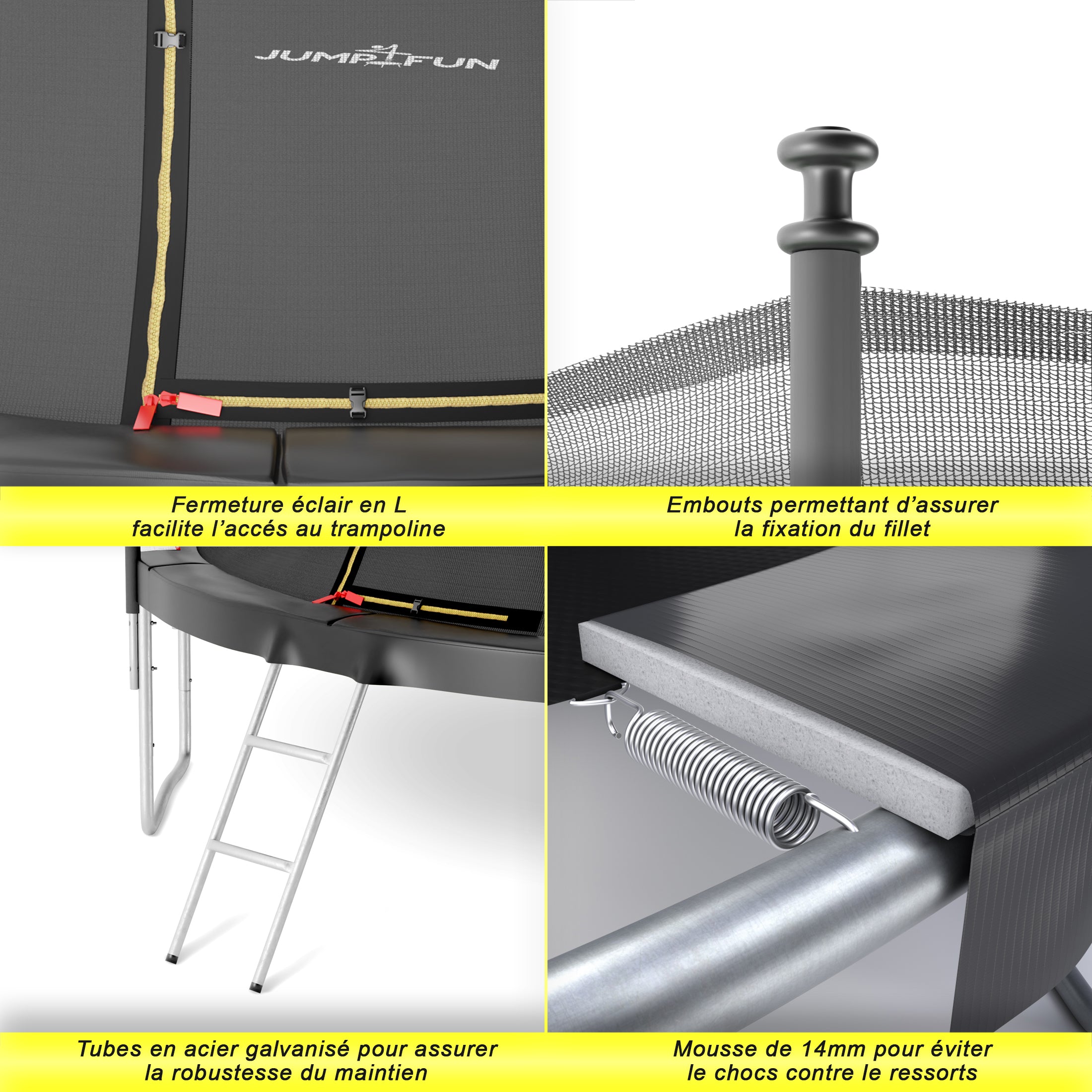 Trampoline Classique 10FT-305cm Noir