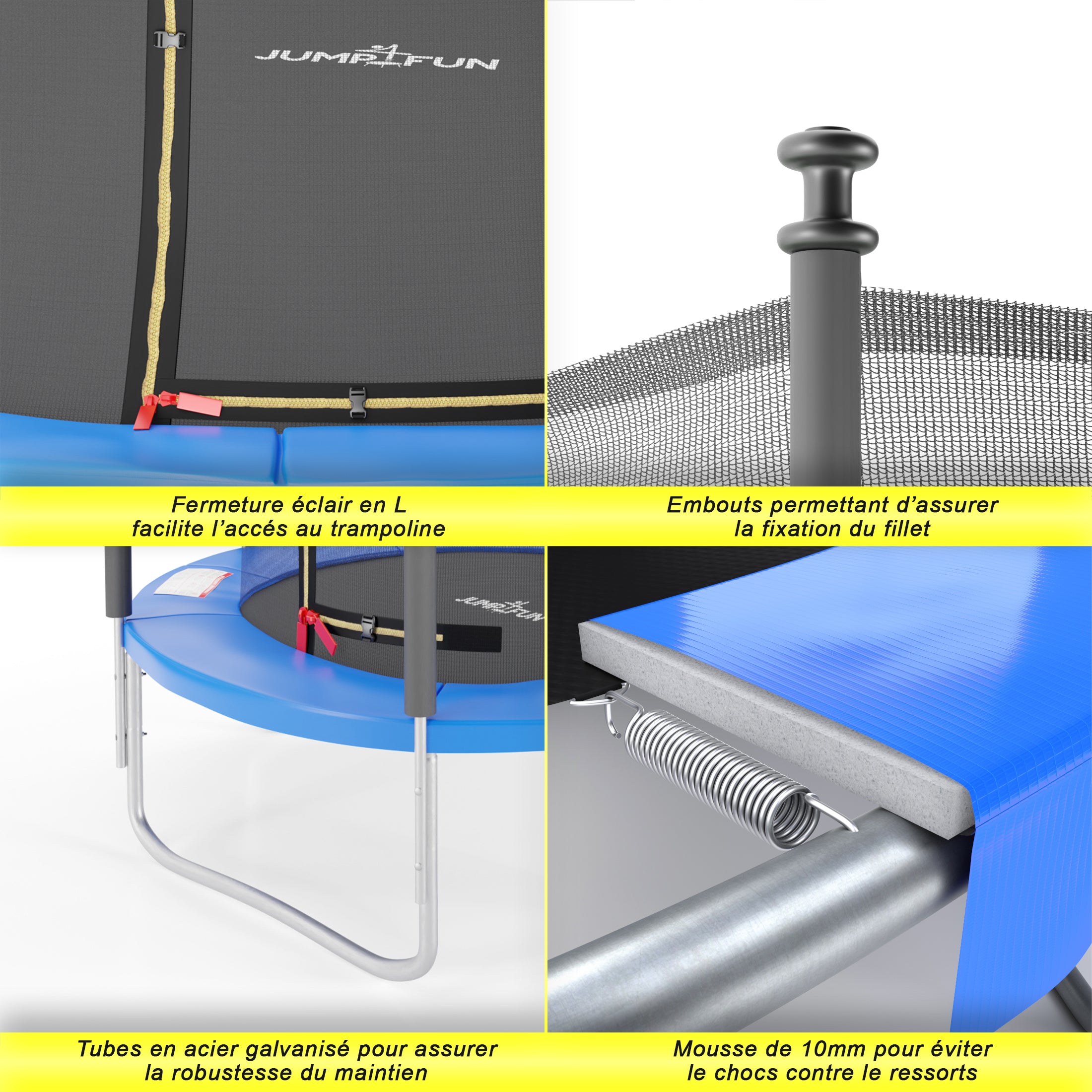 Trampoline Classique 5FT-150cm Bleu