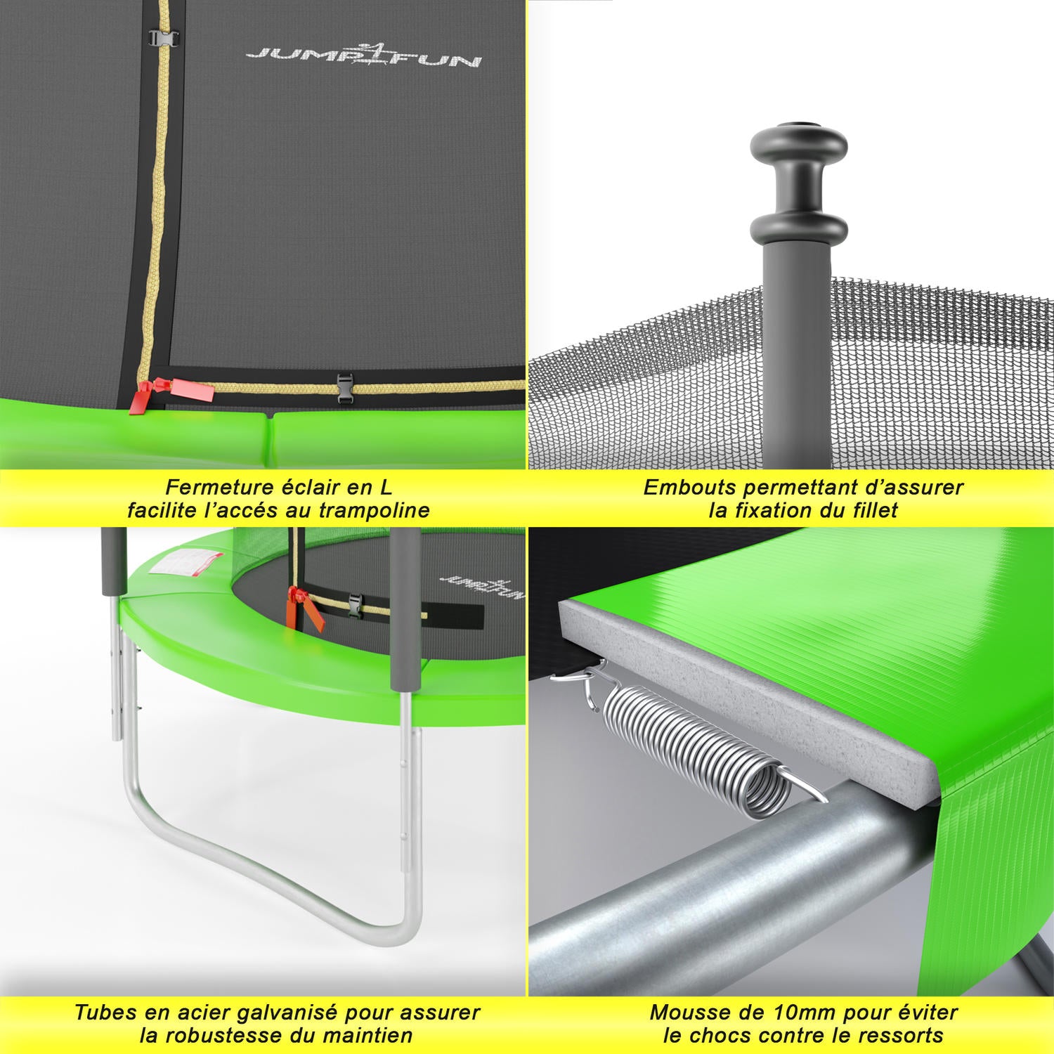 Trampoline Classique 5FT-150cm Vert pomme