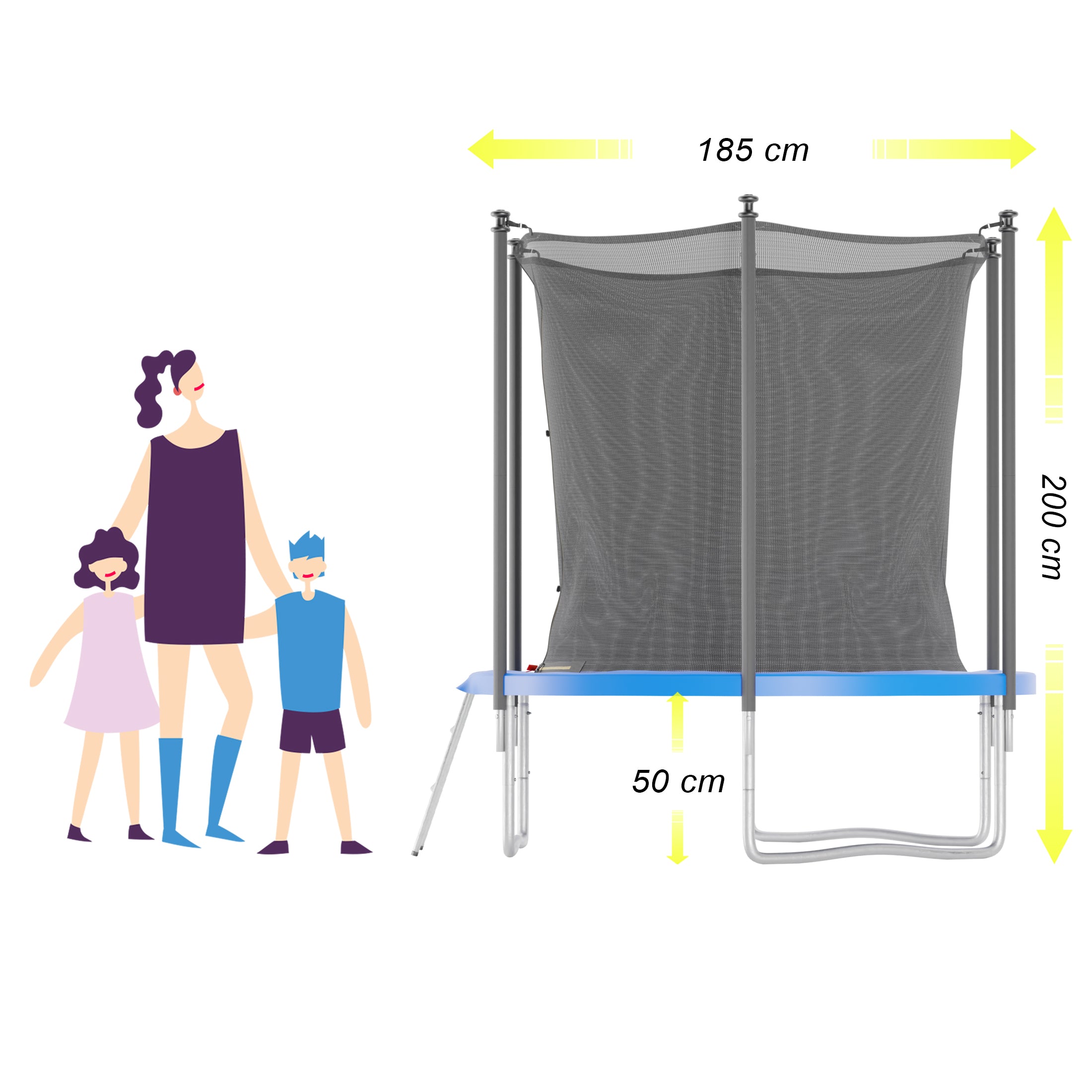 Trampoline Classique 6FT-185cm Bleu