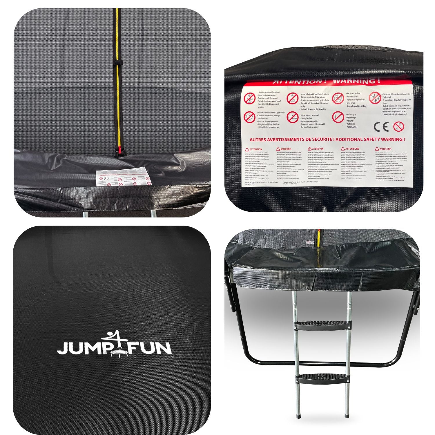 Trampoline Jump4Fun Pumpkin 8FT-244cm Noir