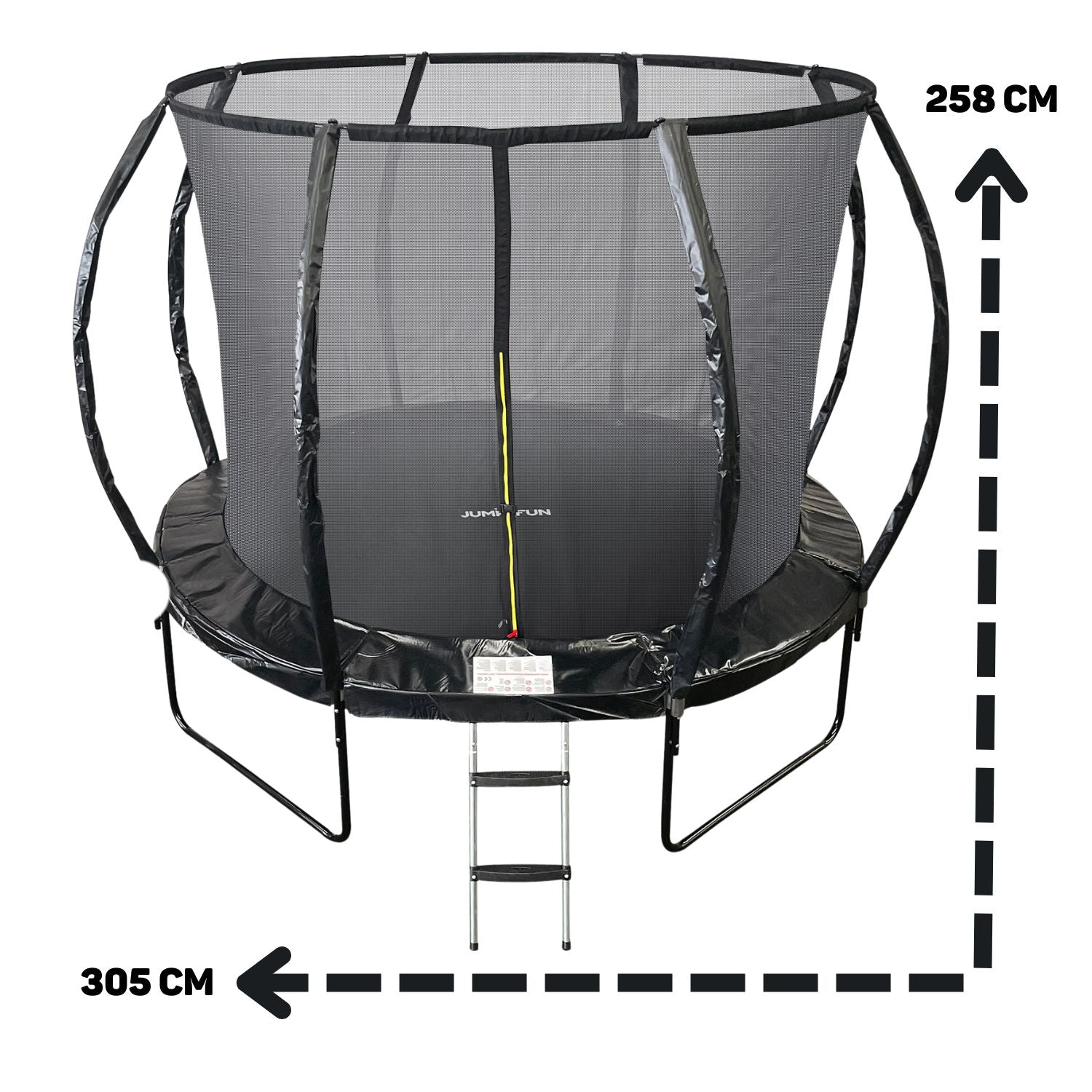 Trampoline Jump4Fun Pumpkin 10FT-305cm Noir