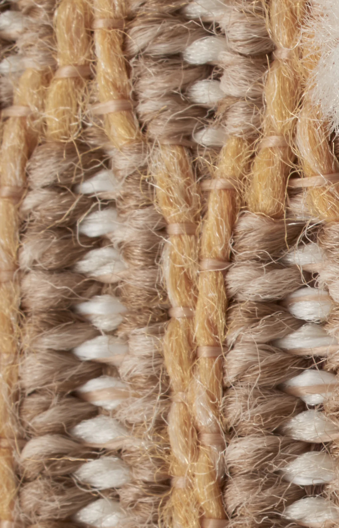 Tapis intérieur et extérieur aspect jute - Motifs feuilles - Jaune