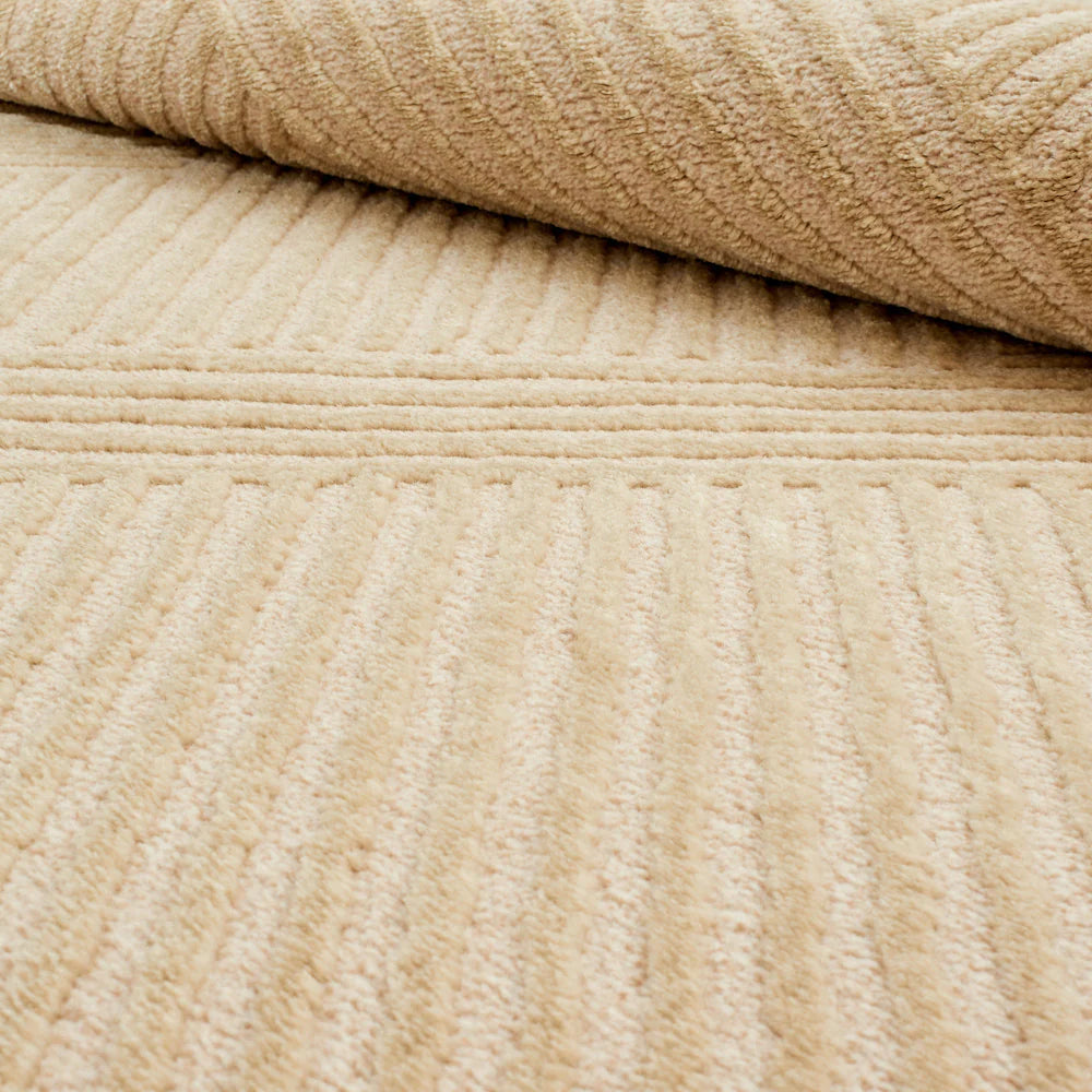 Tapis intérieur beige poils en relief