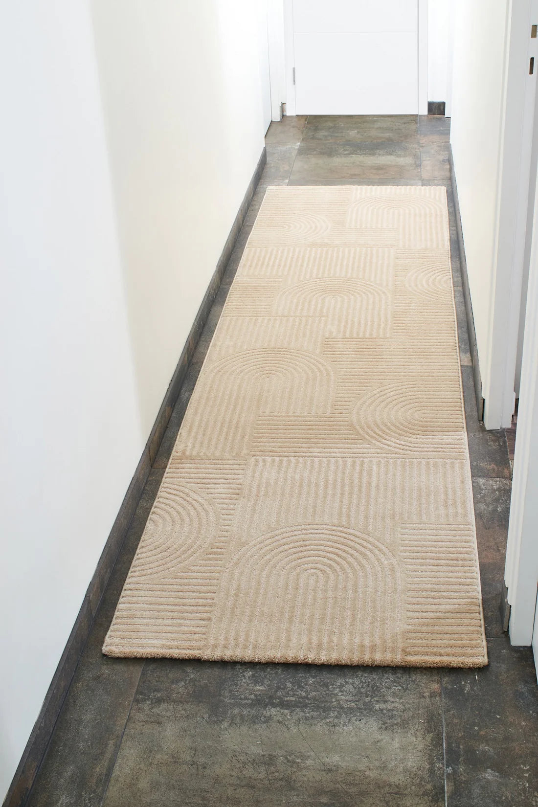 Tapis d'intérieur beige en polypropylène