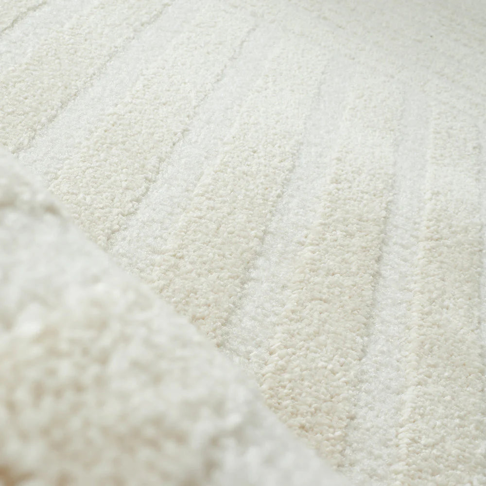 -Tapis intérieur poils en relief - crème
