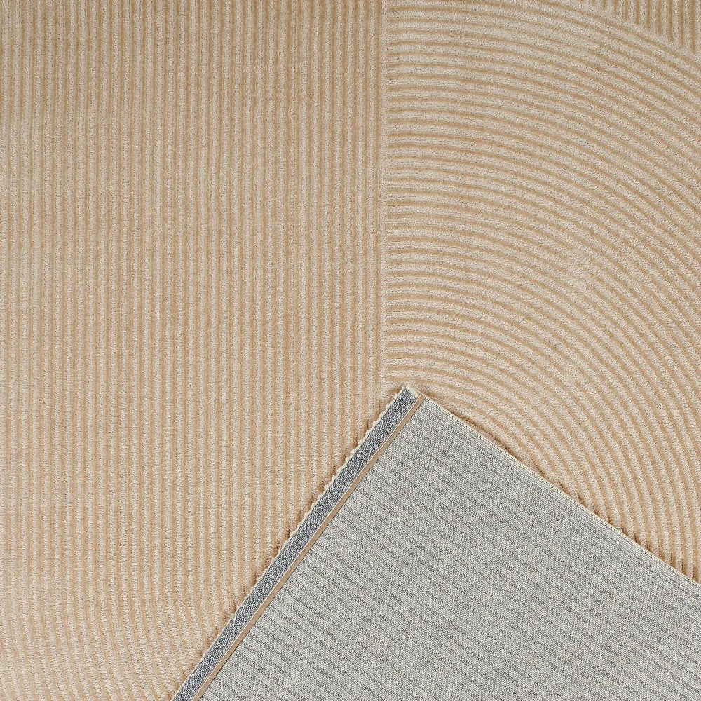 Tapis moderne beige à relief - Bianca