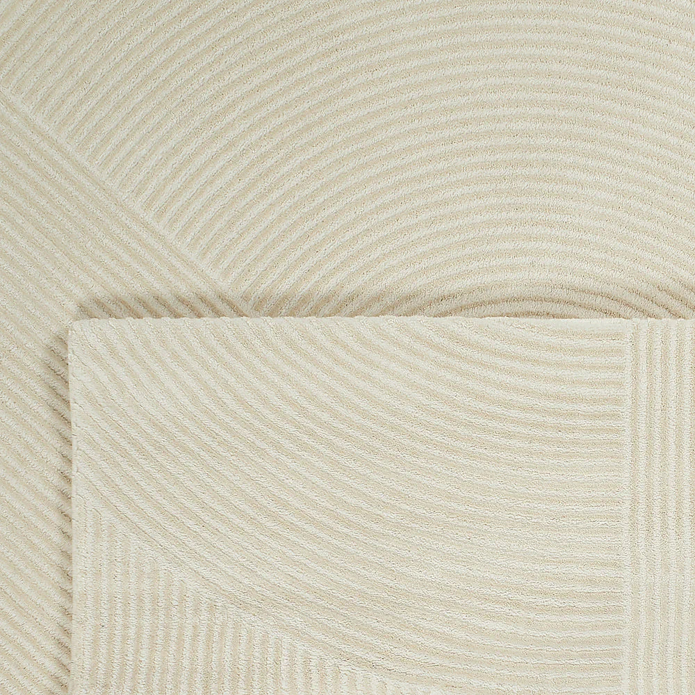 Tapis moderne crème à relief - Bianca