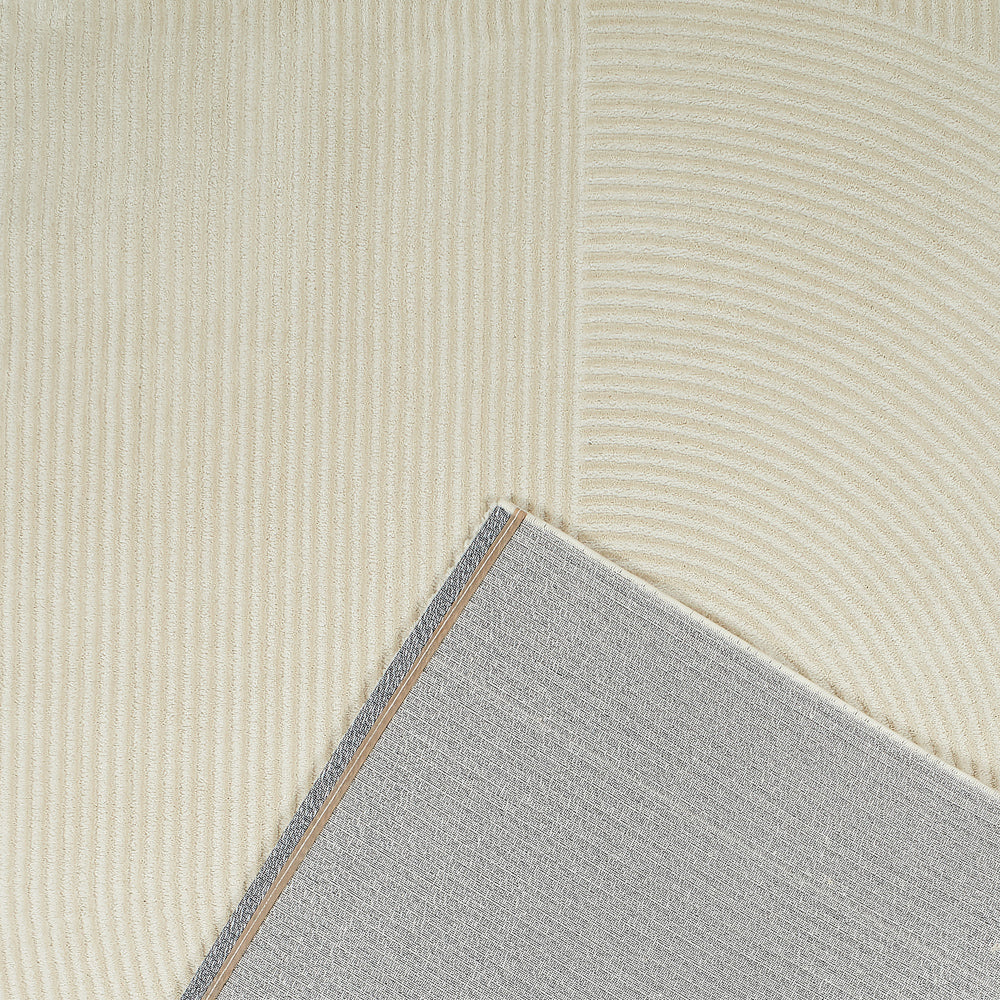 Tapis moderne crème à relief - Bianca