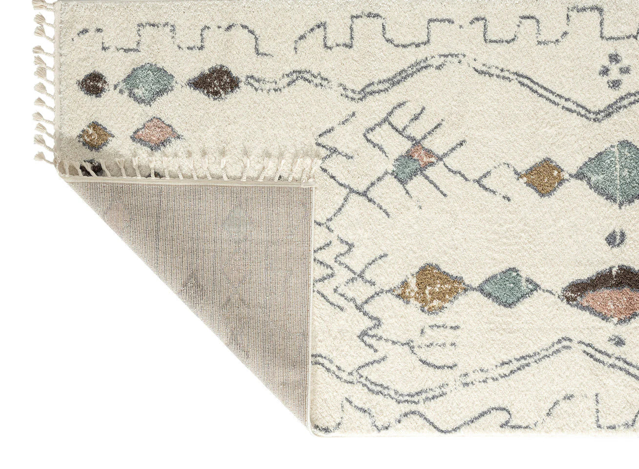 Tapis salon berbère crème - Delya