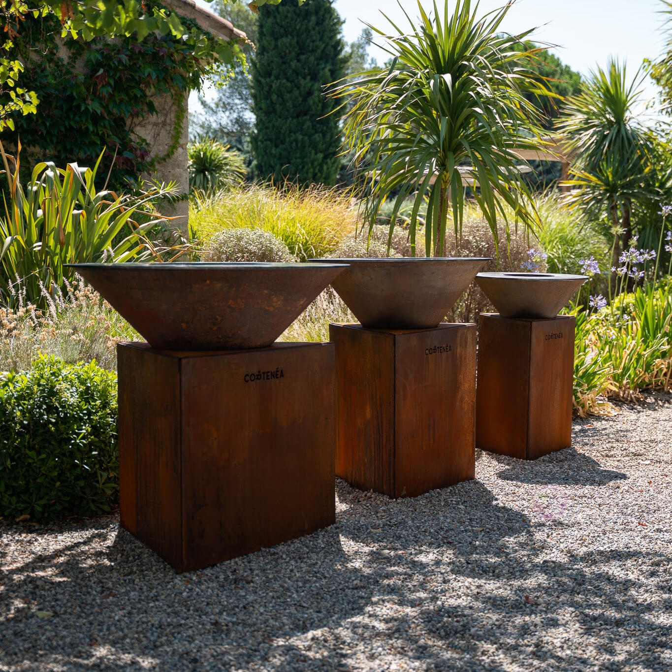 Brasero plancha en acier Corten - Tradition 60 cm