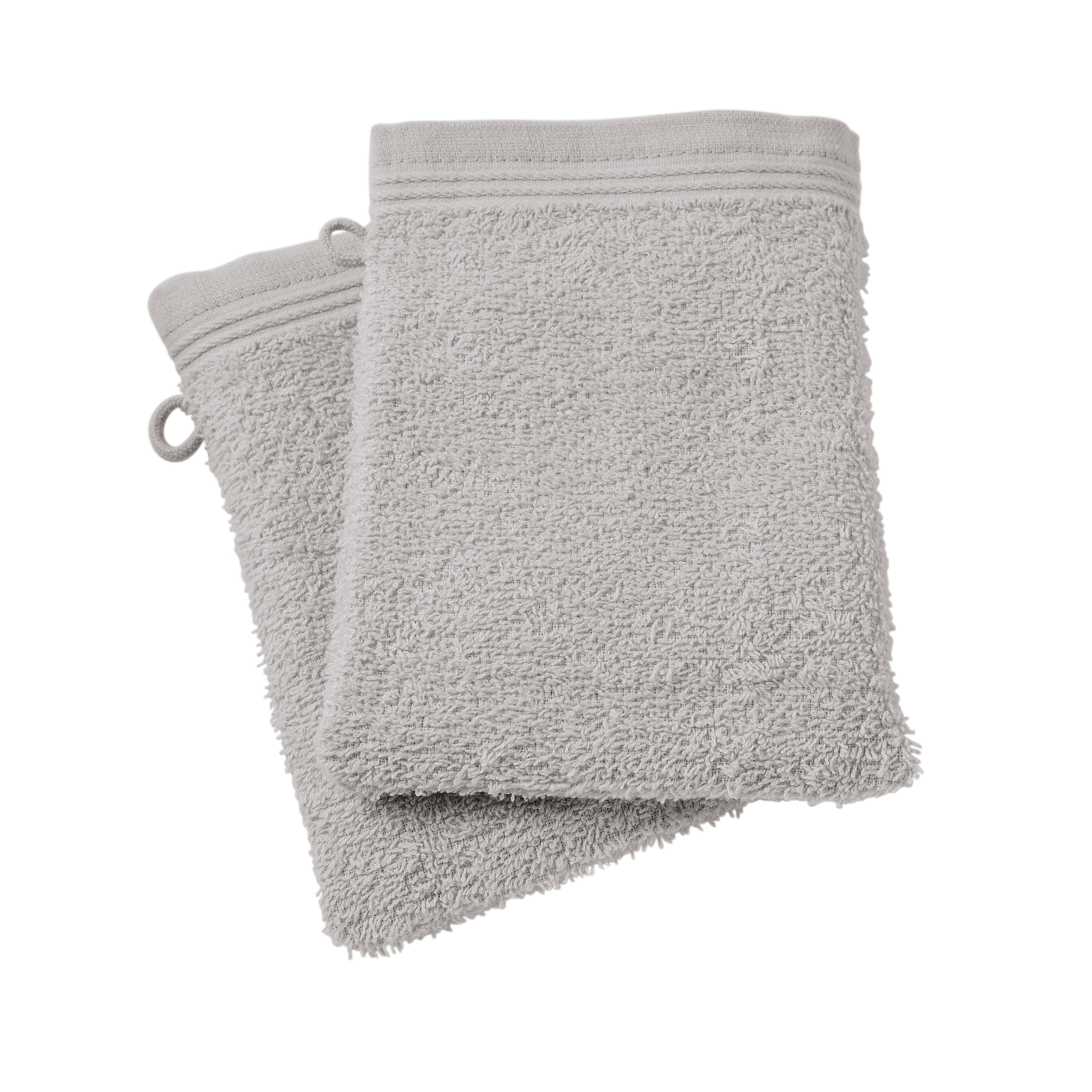 Lot de 2 gants de toilette 15 x 21 cm