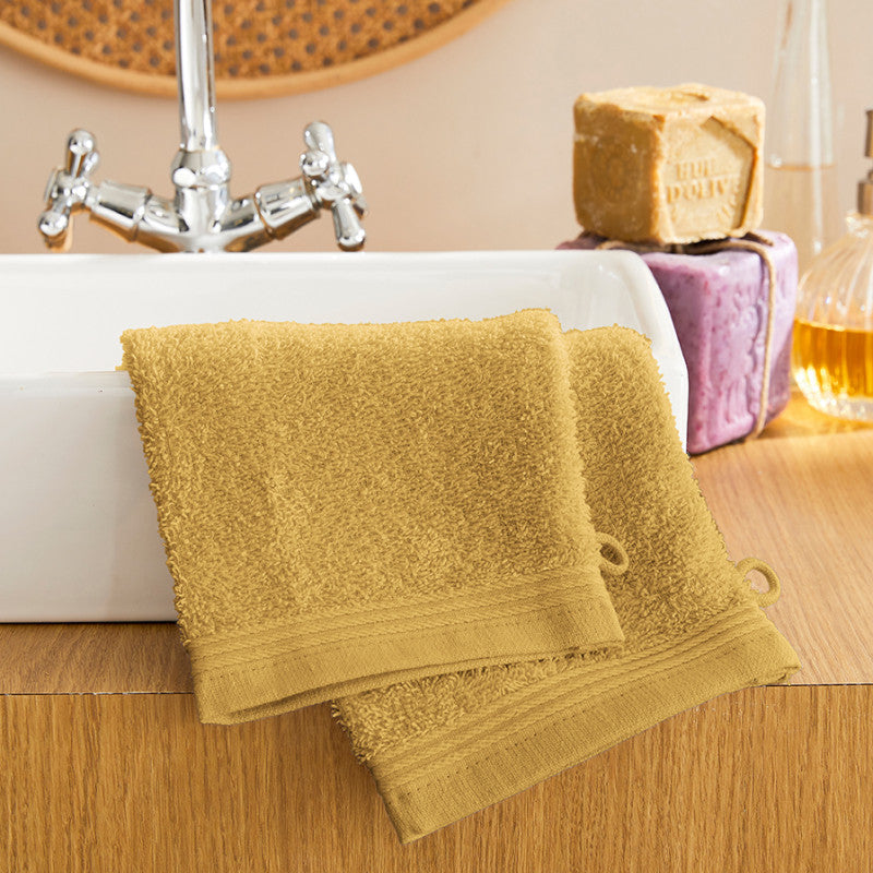 Lot de 2 gants de toilette 15 x 21 cm