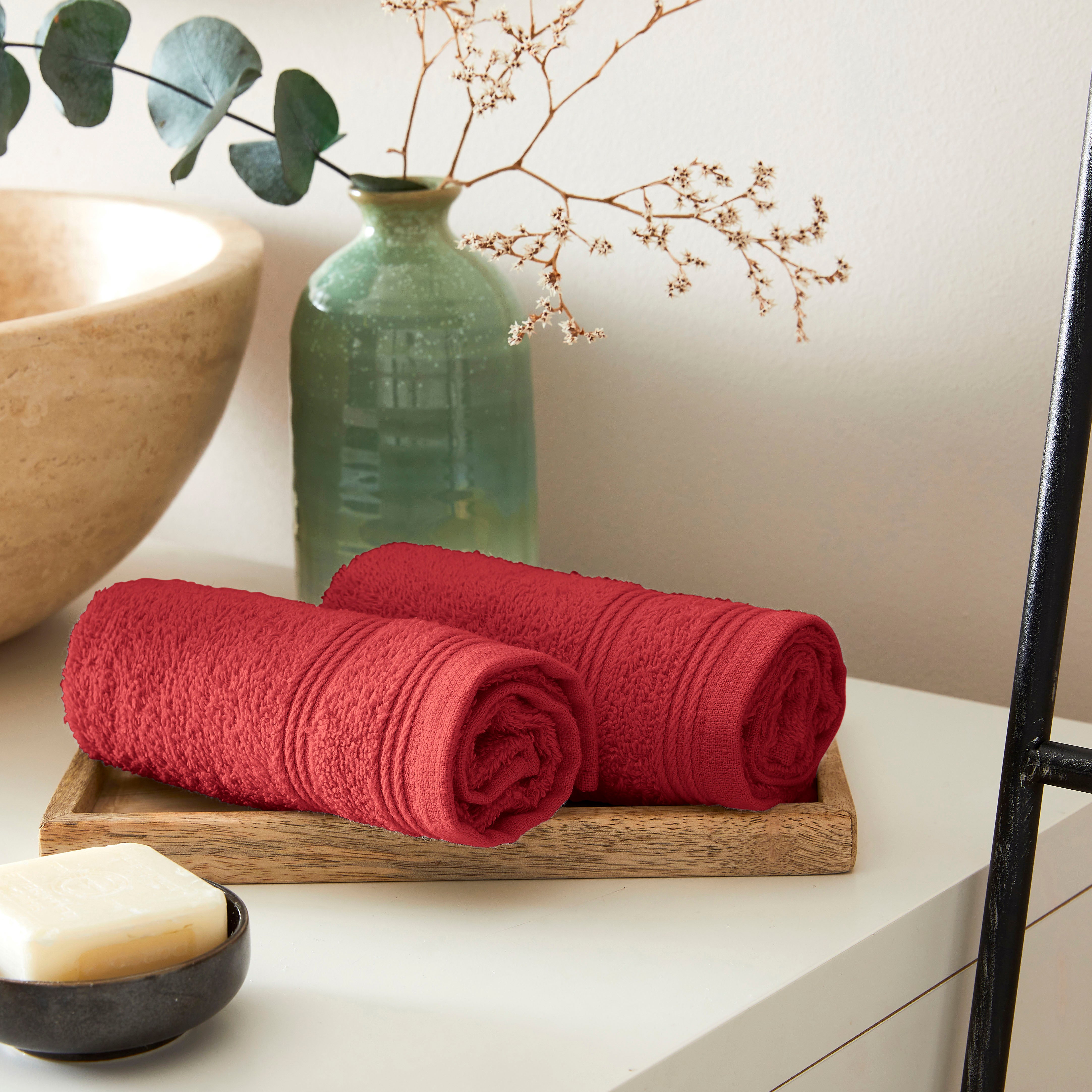 Lot de 2 serviettes invite eponge "Spa" 30 x 50 cm