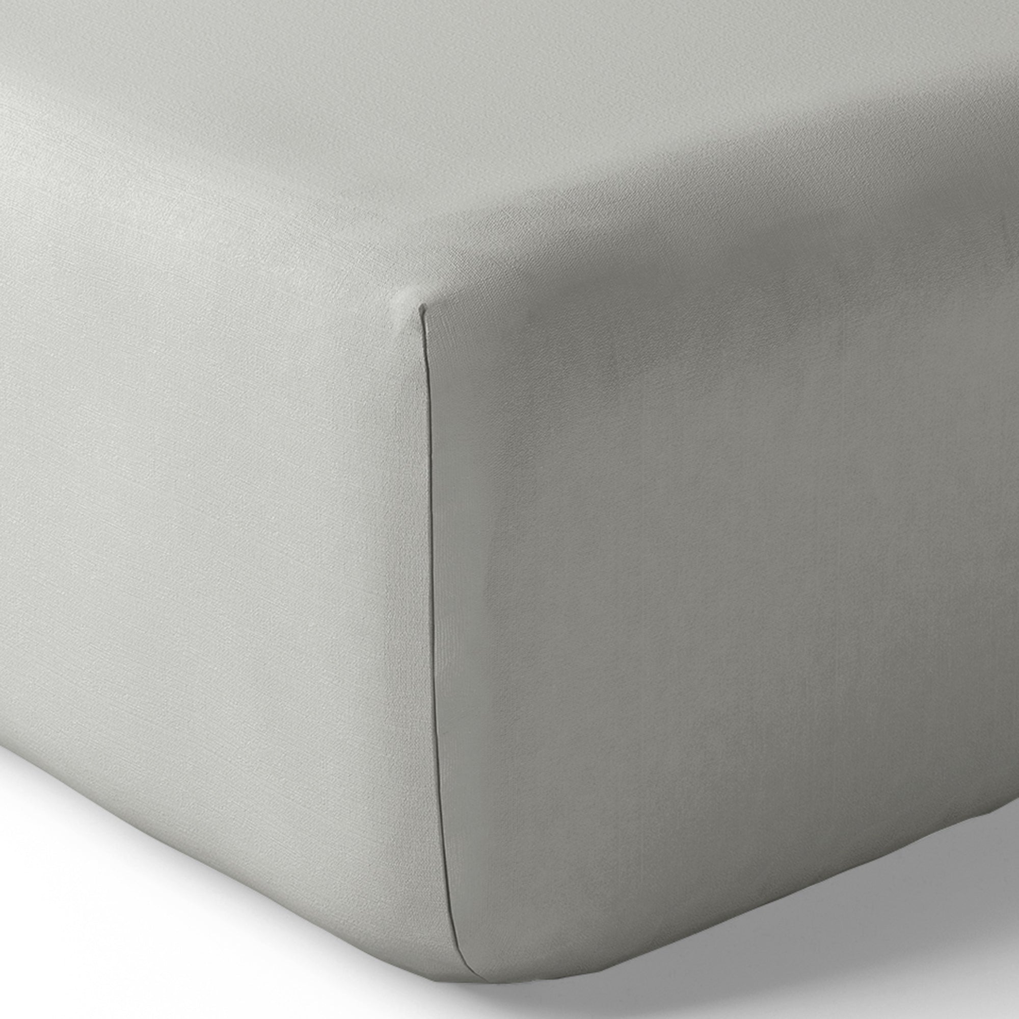 Drap housse Percale 90 x 190 cm Pur Coton Peigné Longues Fibres 80 Fils/cm² Perle