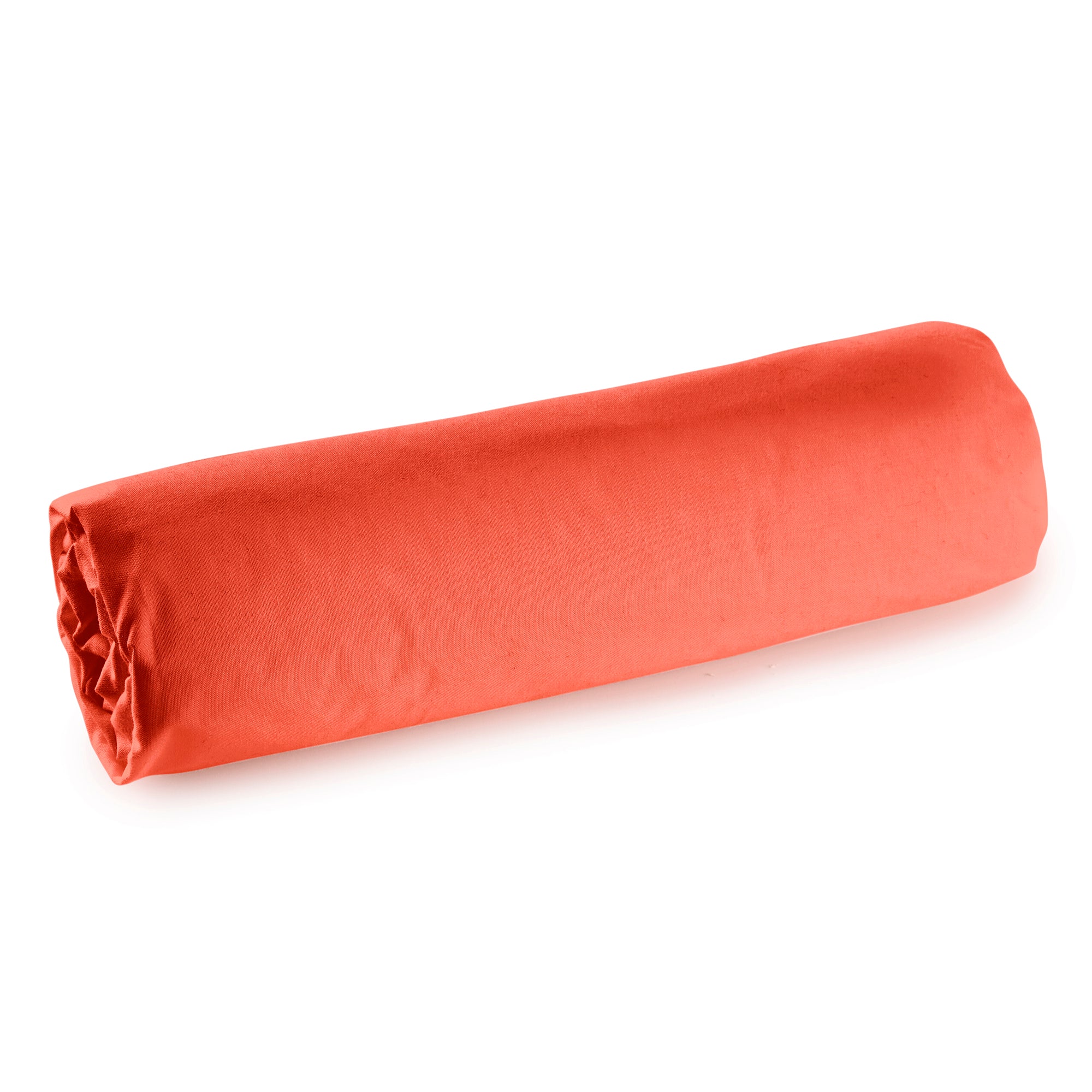 Drap housse Percale 90 x 190 cm Pur Coton Peigné Longues Fibres 80 Fils/cm² Terracotta