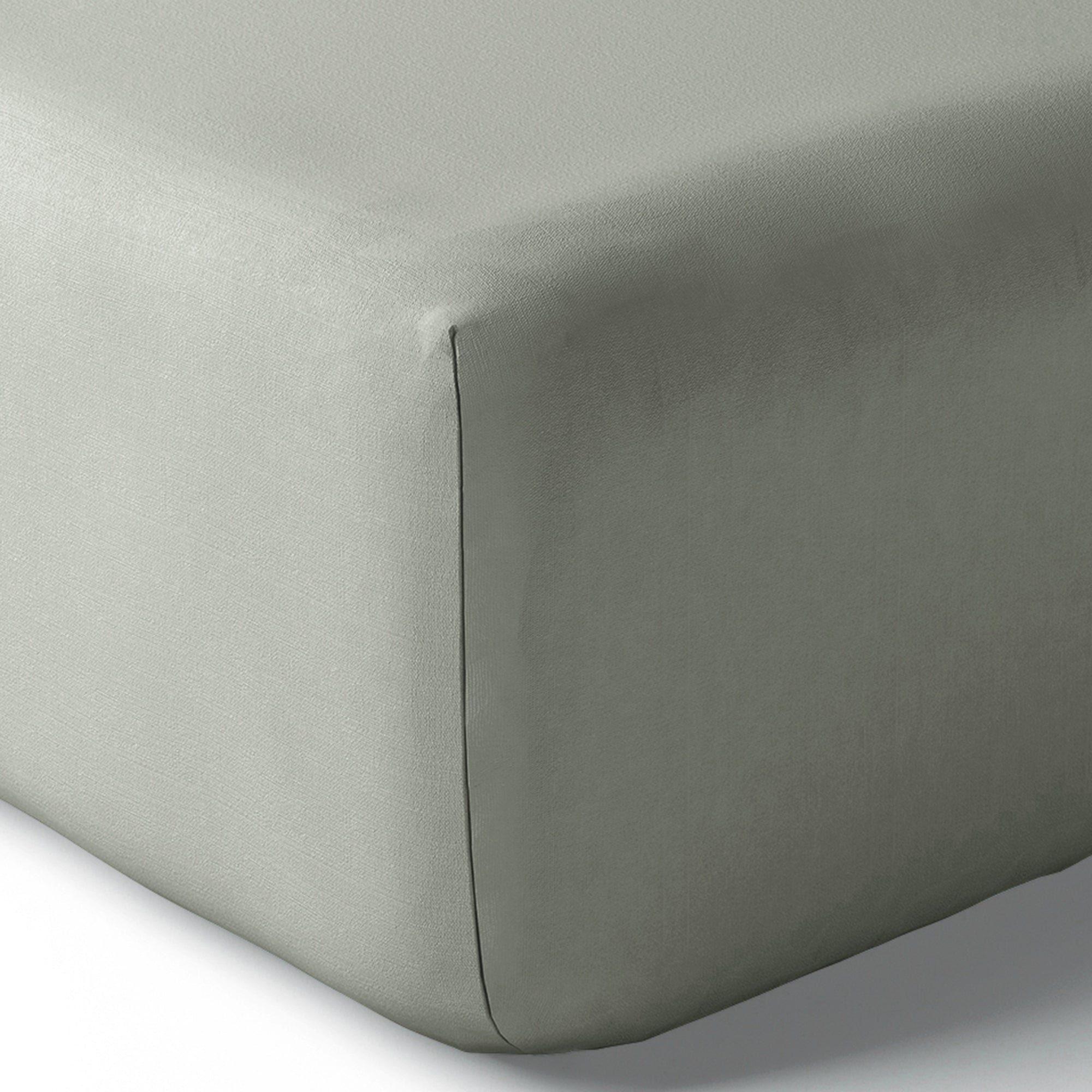 Drap housse Percale 180 x 200 cm Pur Coton Peigné Longues Fibres 80 Fils/cm² Ardoise