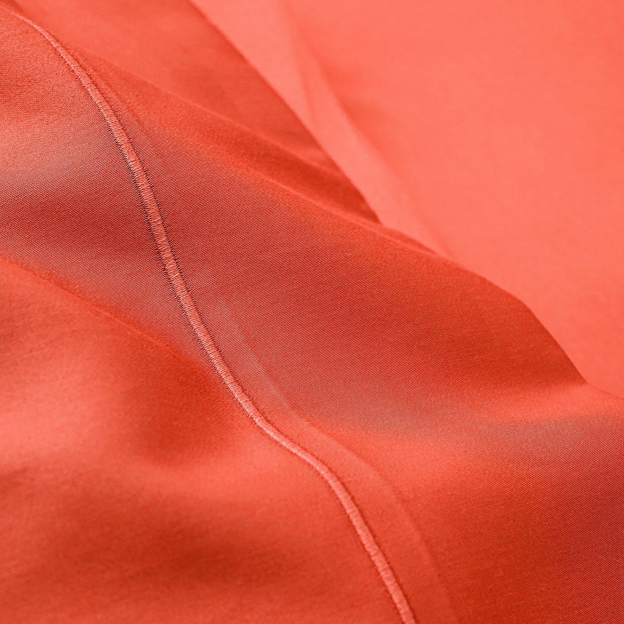 Drap Plat Percale 240 x 300 cm Pur Coton Peigné Longues Fibres 80 Fils/cm² Terracotta