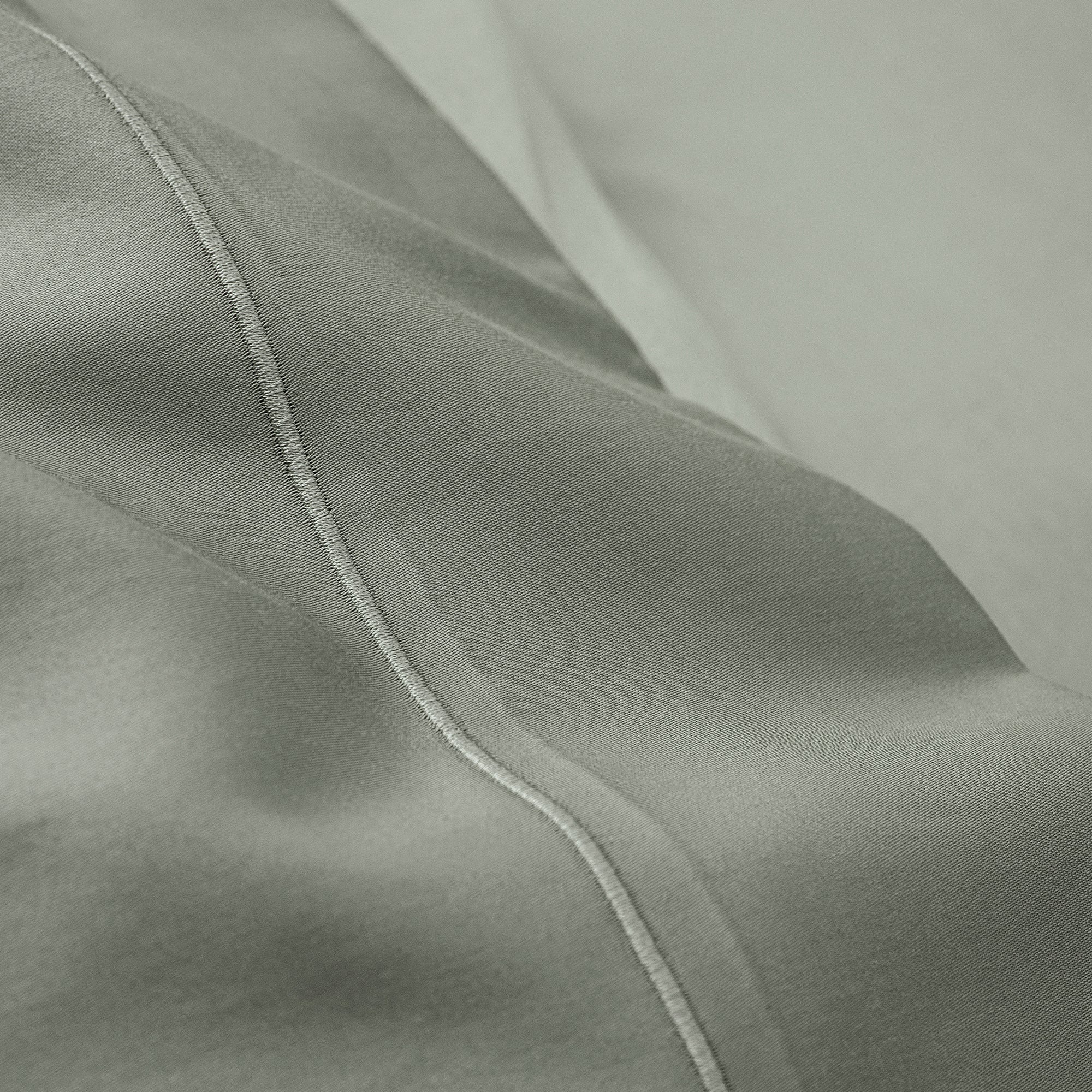 Drap Plat Percale 180 x 290 cm Pur Coton Peigné Longues Fibres 80 Fils/cm² Ardoise