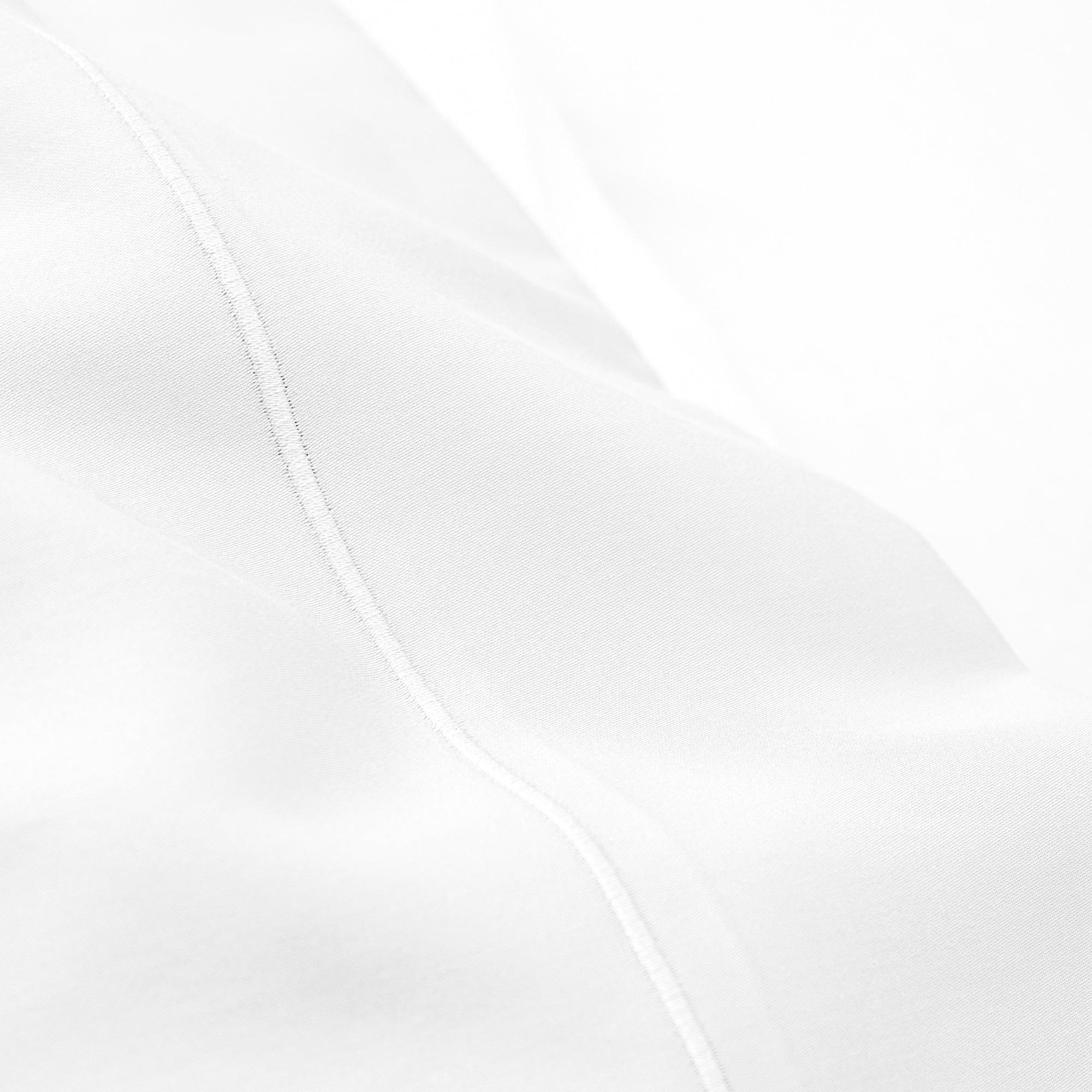 Drap Plat Percale 180 x 290 cm Pur Coton Peigné Longues Fibres 80 Fils/cm² Neige