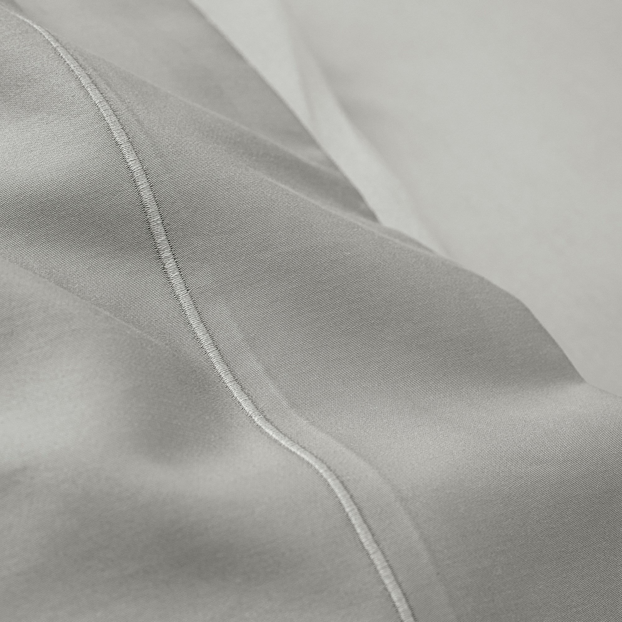 Drap Plat Percale 240 x 300 cm Pur Coton Peigné Longues Fibres 80 Fils/cm² Perle