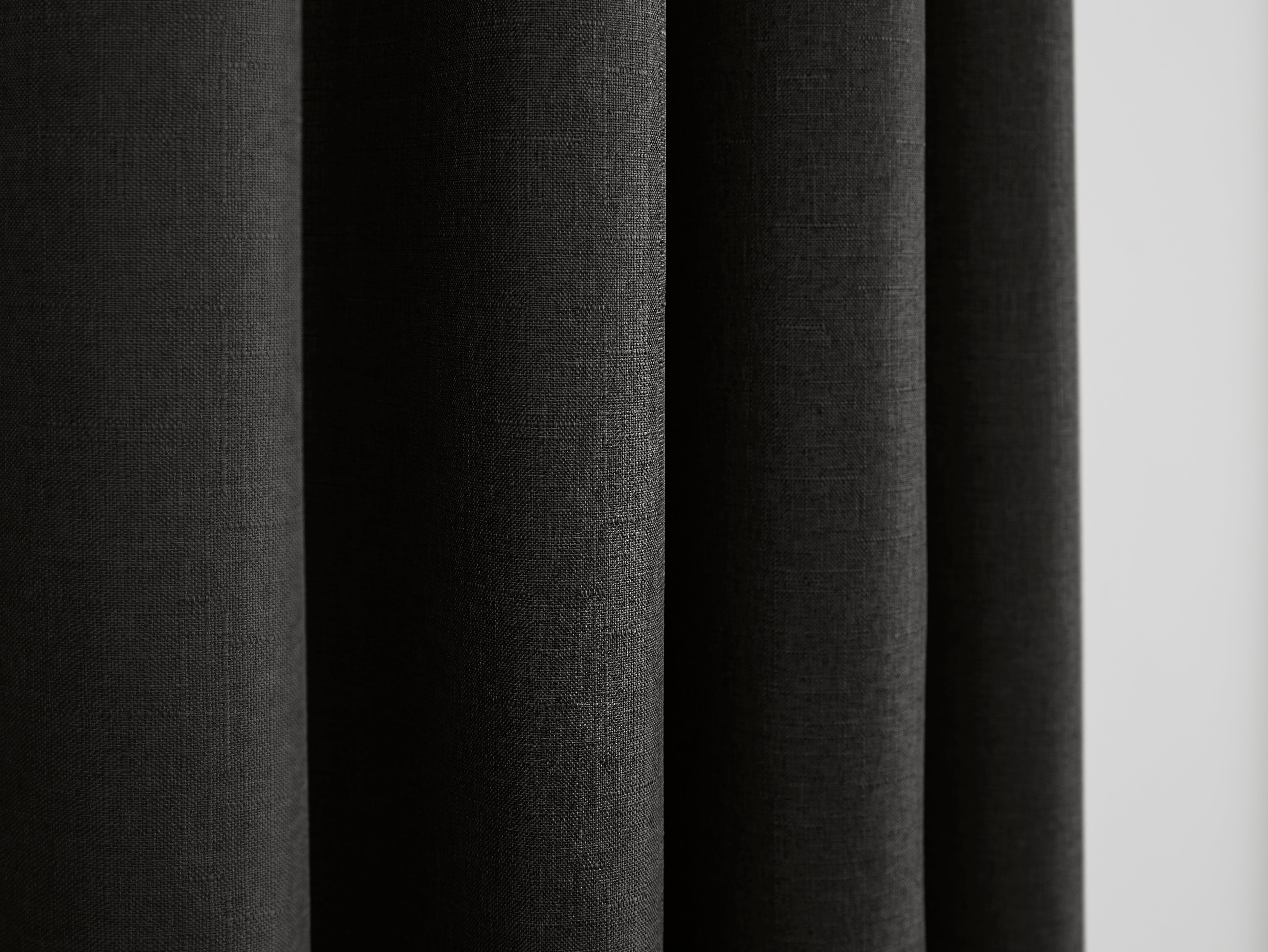 Paire de rideaux à œillets "effet lin" 140 x 260 cm Moonlight deco Truffe