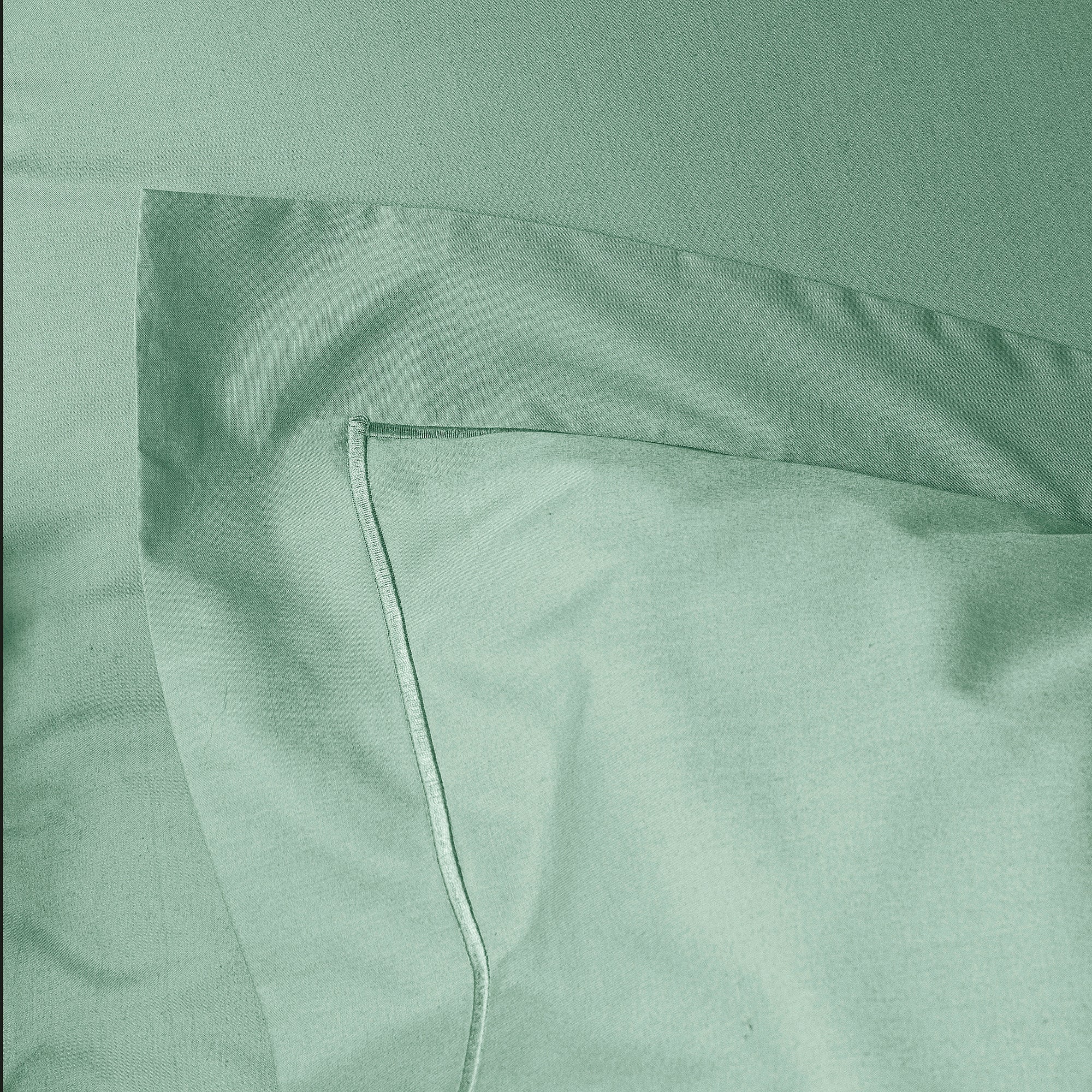 Taie d'oreiller Percale 50 x 70 cm Pur Coton Peigné Longues Fibres 80 Fils/cm² Celadon