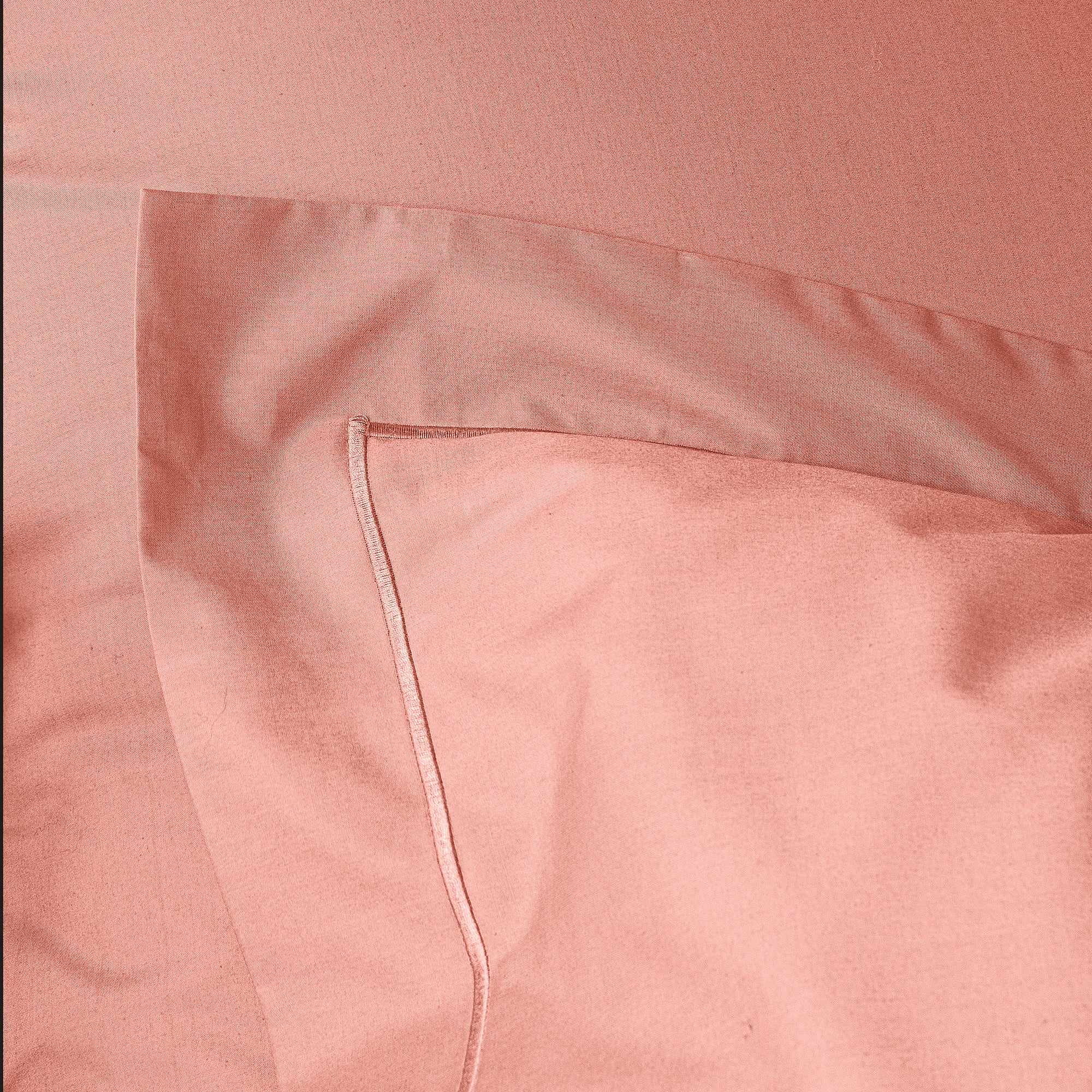 Taie d'oreiller Percale 50 x 70 cm Pur Coton Peigné Longues Fibres 80 Fils/cm² Rose poudré