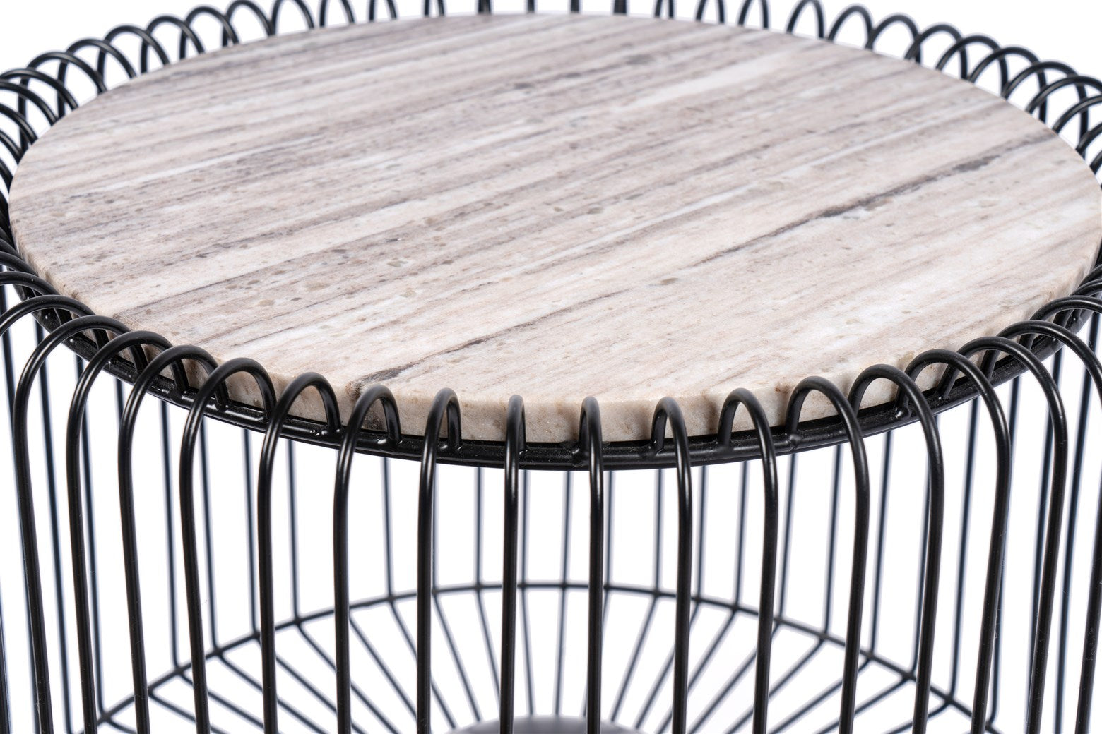 Table d'appoint marron noir or - Malibu