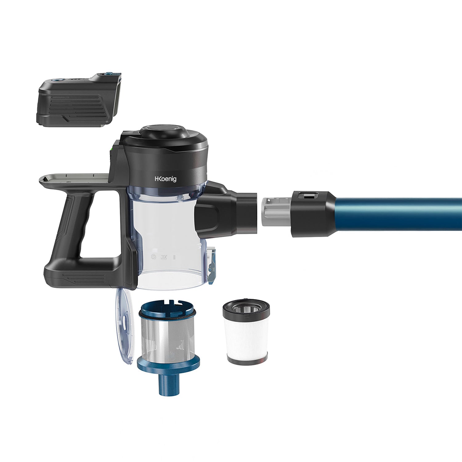 Aspirateur balai Bleu