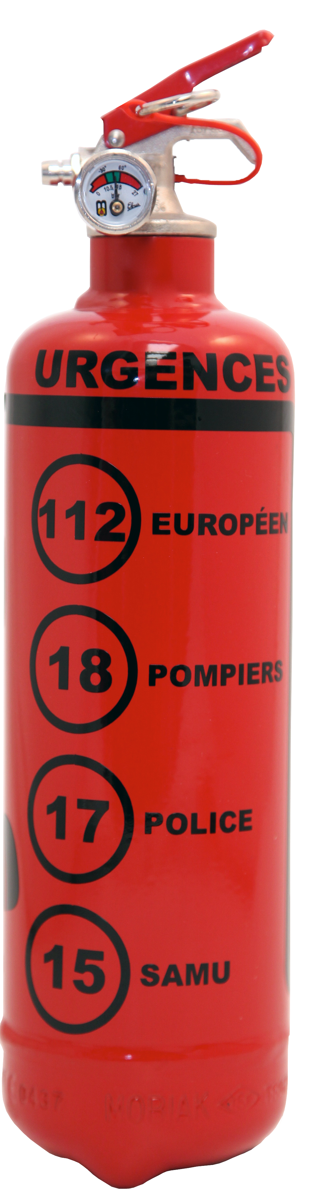 Extincteur 1kg URGENCES France ROUGE