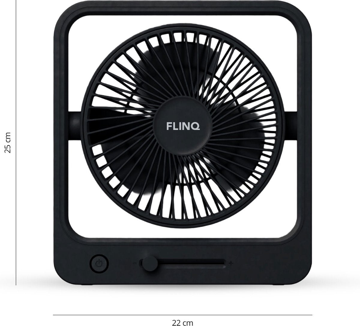 Ventilateur Coolcube noir sans fil - Rechargeable - Vitesse réglable