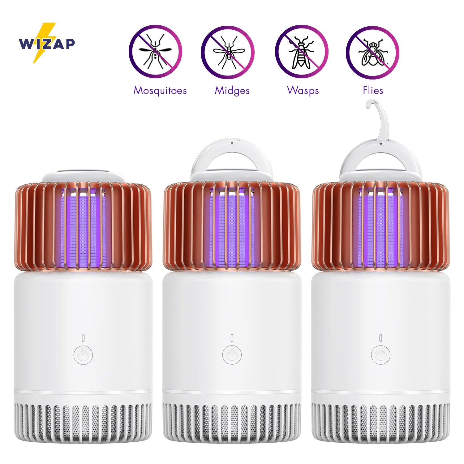 Lampes anti-moustiques sans fil + 3 appâts inclus