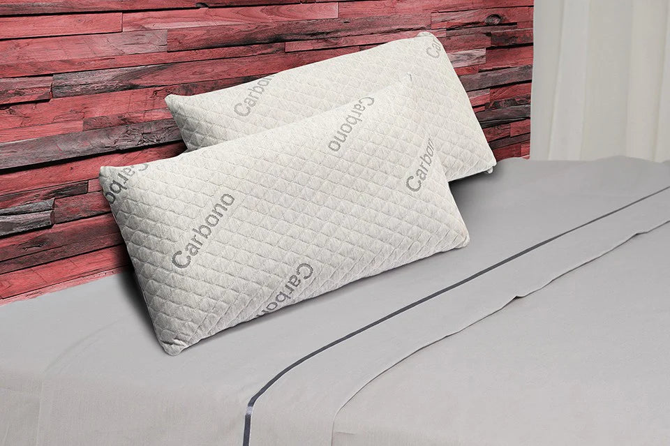 Lot de 2 Oreillers viscoélastiques au charbon actif