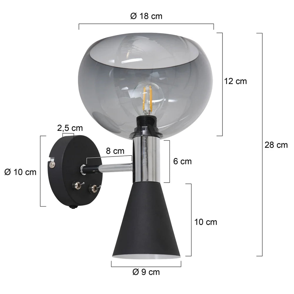 Lampe applique pour mur - 2 lumières - Fastlast
